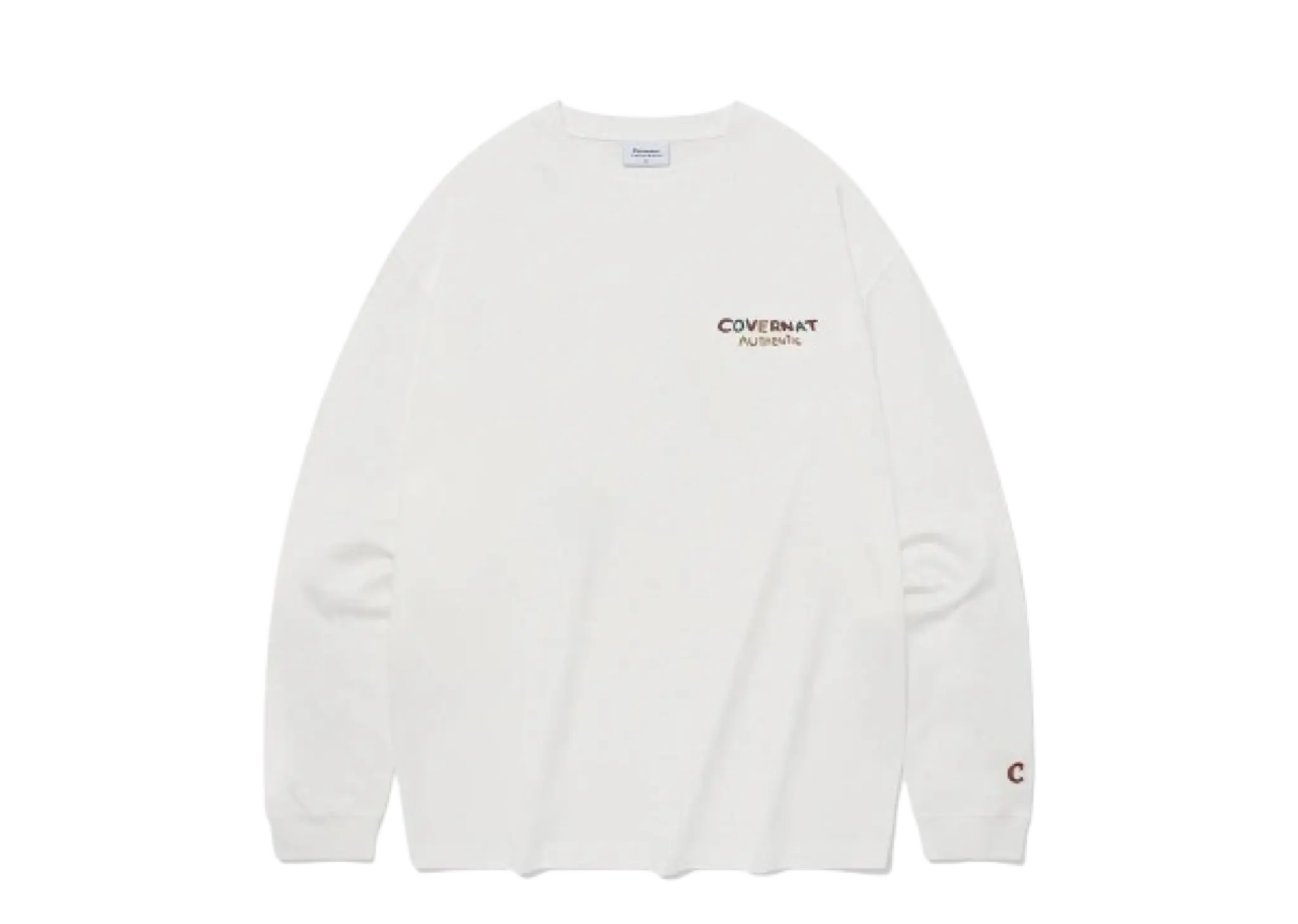 Covernat Iceland Line Graphic Long Sleeve White