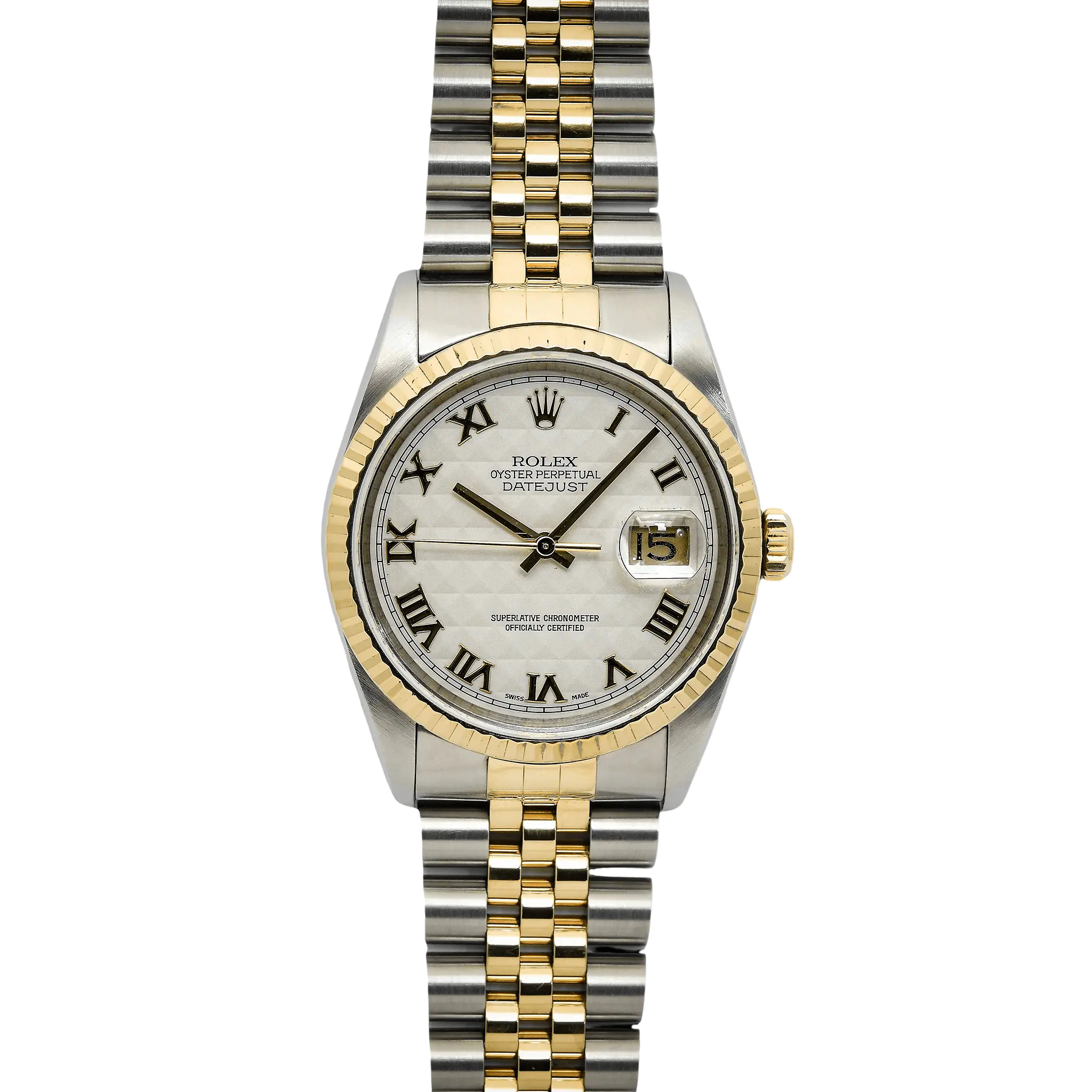 Rolex Datejust Two Tone Pyramid Dial 36mm Ref: 16233