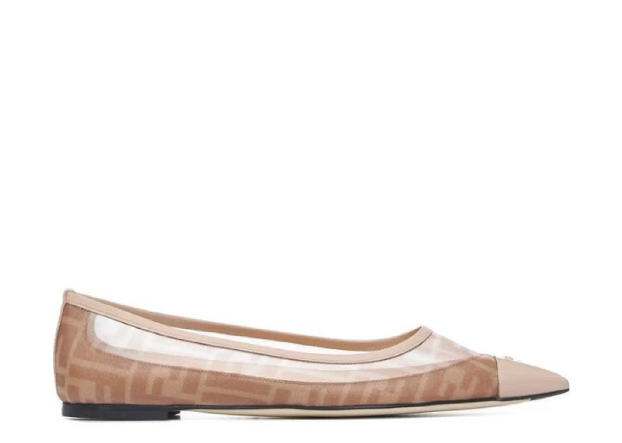 Fendi Colibri Pointed Toe Ballerina Flat
