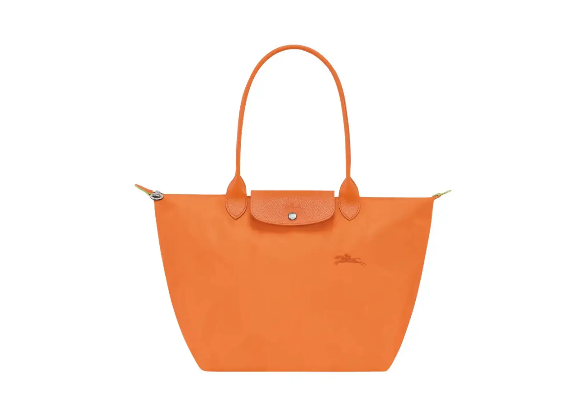 Longchamp Le Pliage Green Large Tote Bag Orange