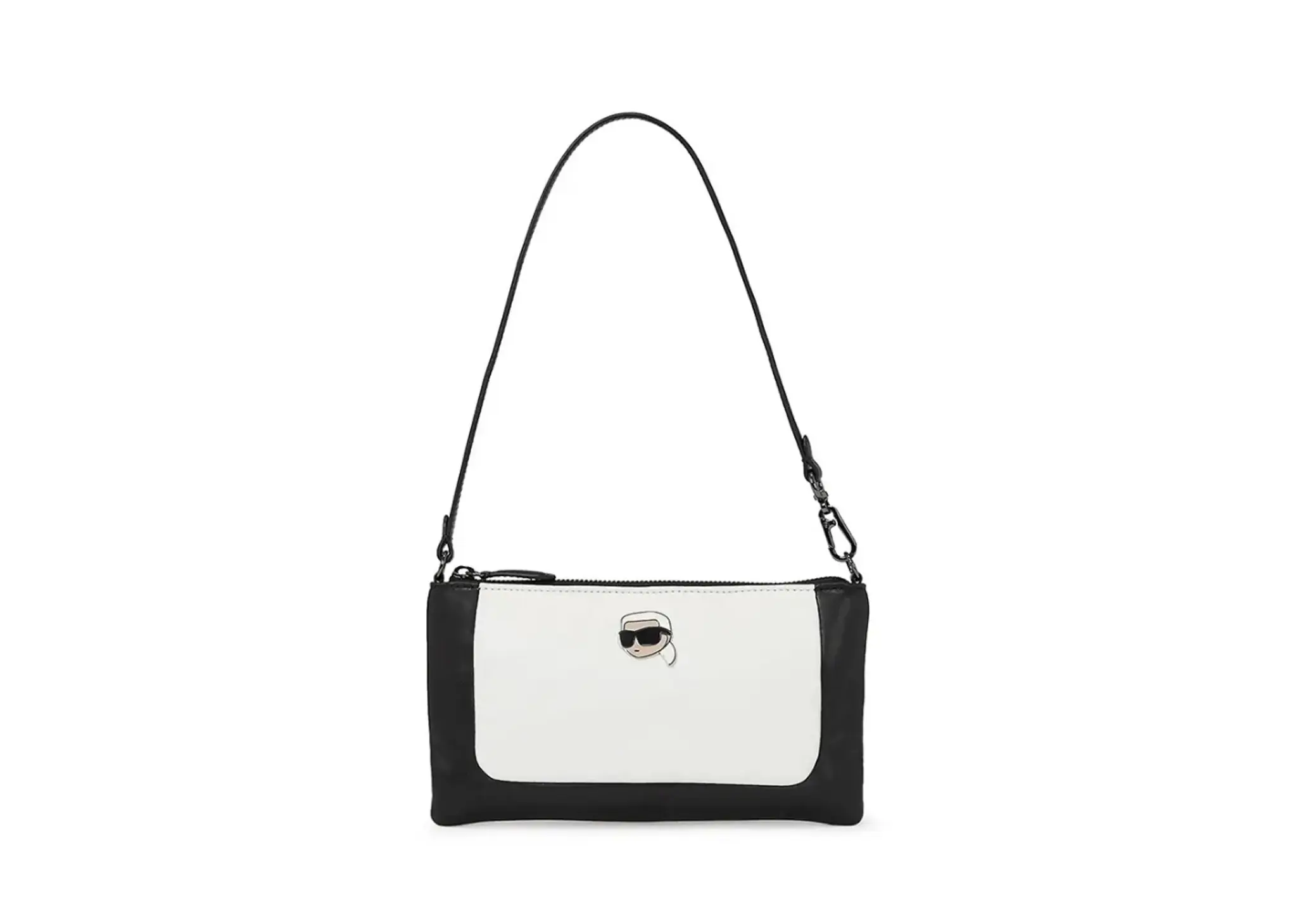 Karl Lagerfeld K/ikonik 2.0 PU Shoulder Bag White