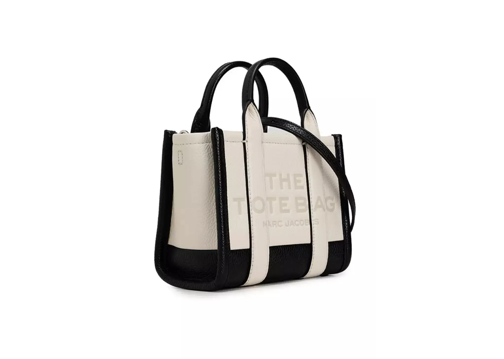 Marc Jacobs The Colorblock Grained Mini Tote Bag Ivory Multi - photo 2