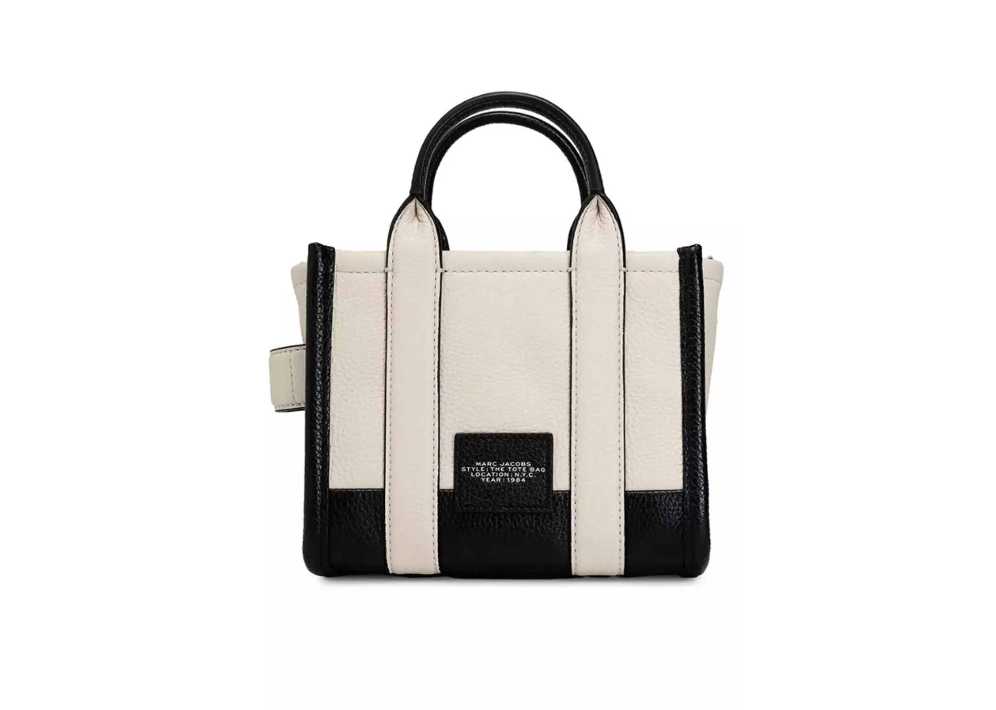 Marc Jacobs The Colorblock Grained Mini Tote Bag Ivory Multi - photo 3