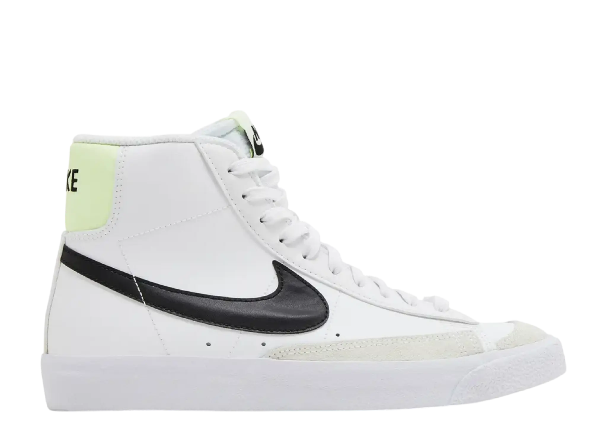 Nike Blazer Mid '77 White Black Volt (Grade School)