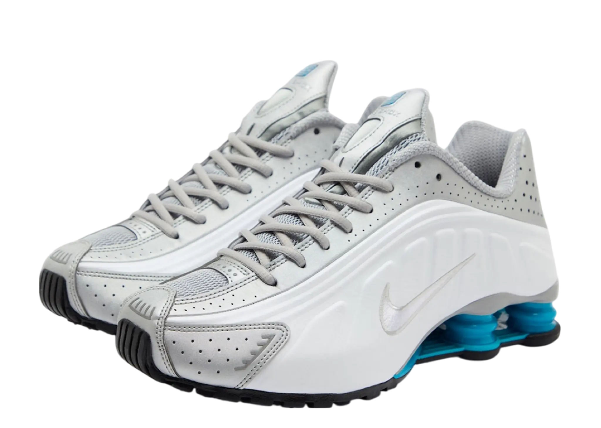 Nike Shox R4 Metallic Silver Blue Lagoon (Women's) - photo 2