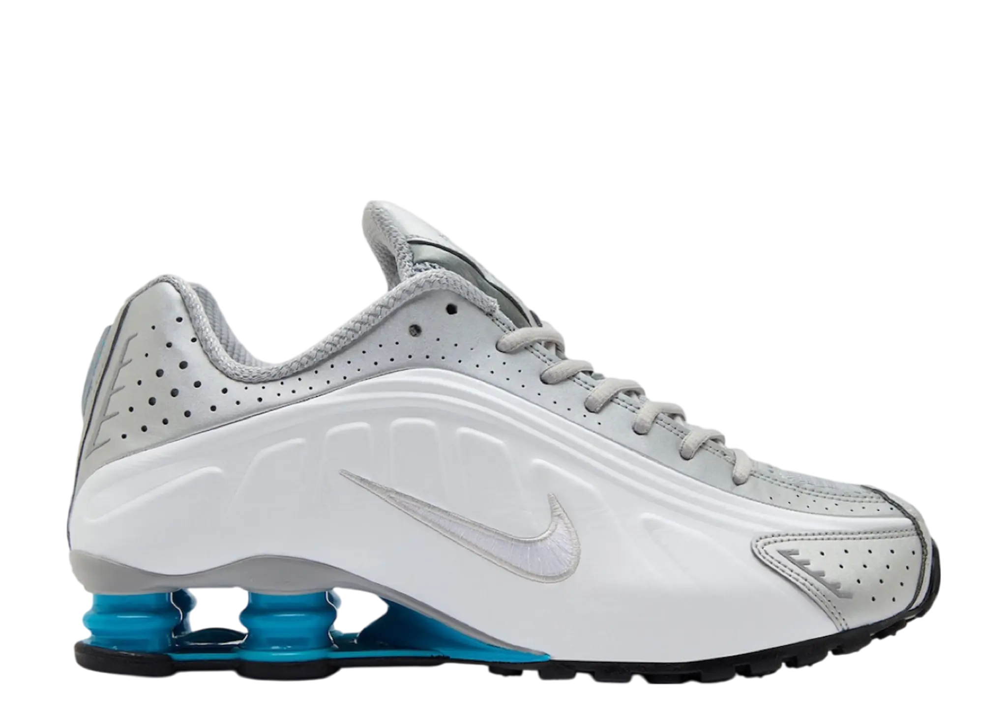 Nike Shox R4 Metallic Silver Blue Lagoon (Women's)