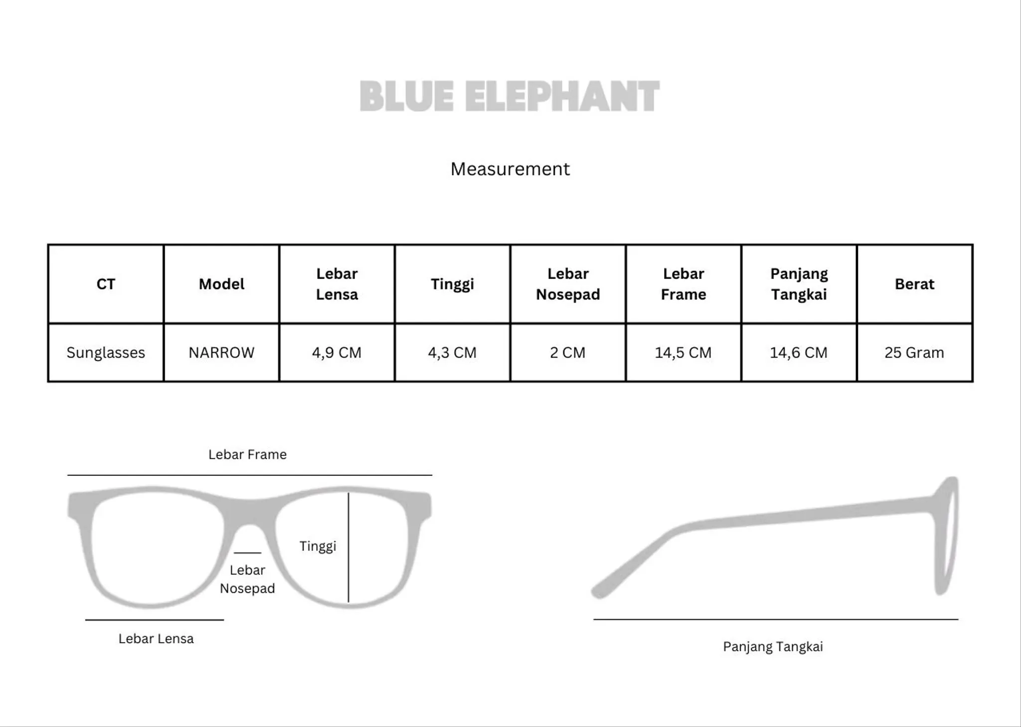 Blue Elephant Sunglasses Narrow Crystal Black - photo 6