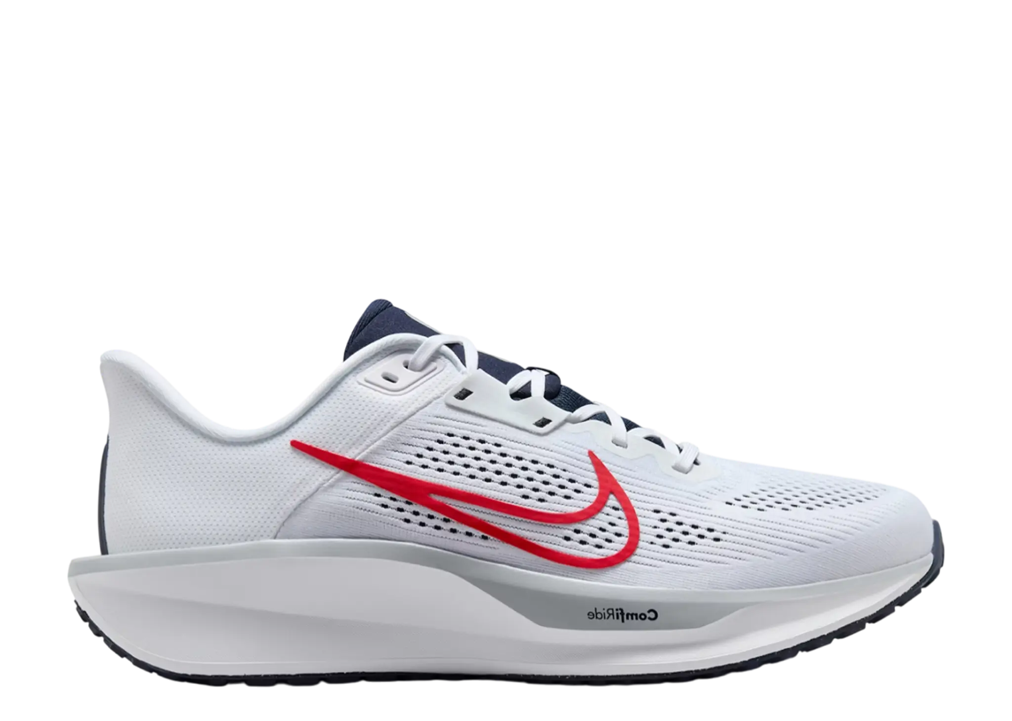 Nike Quest 6 White Obsidian Wolf Grey University Red