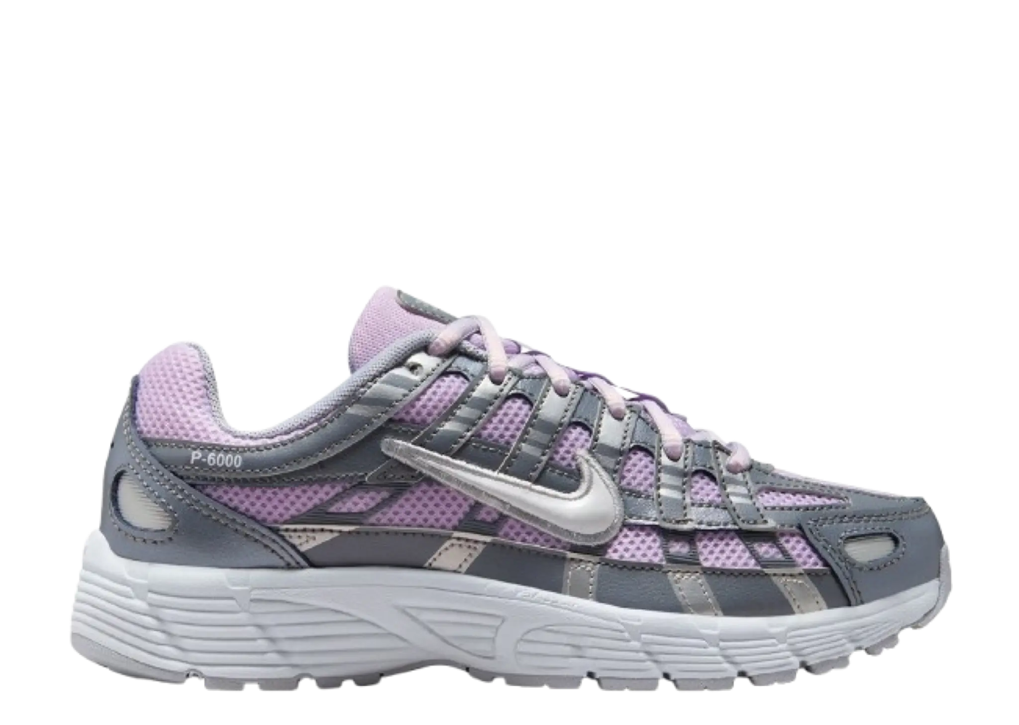 Nike P-6000 Doll Smoke Grey Metallic Silver White (Grade School)