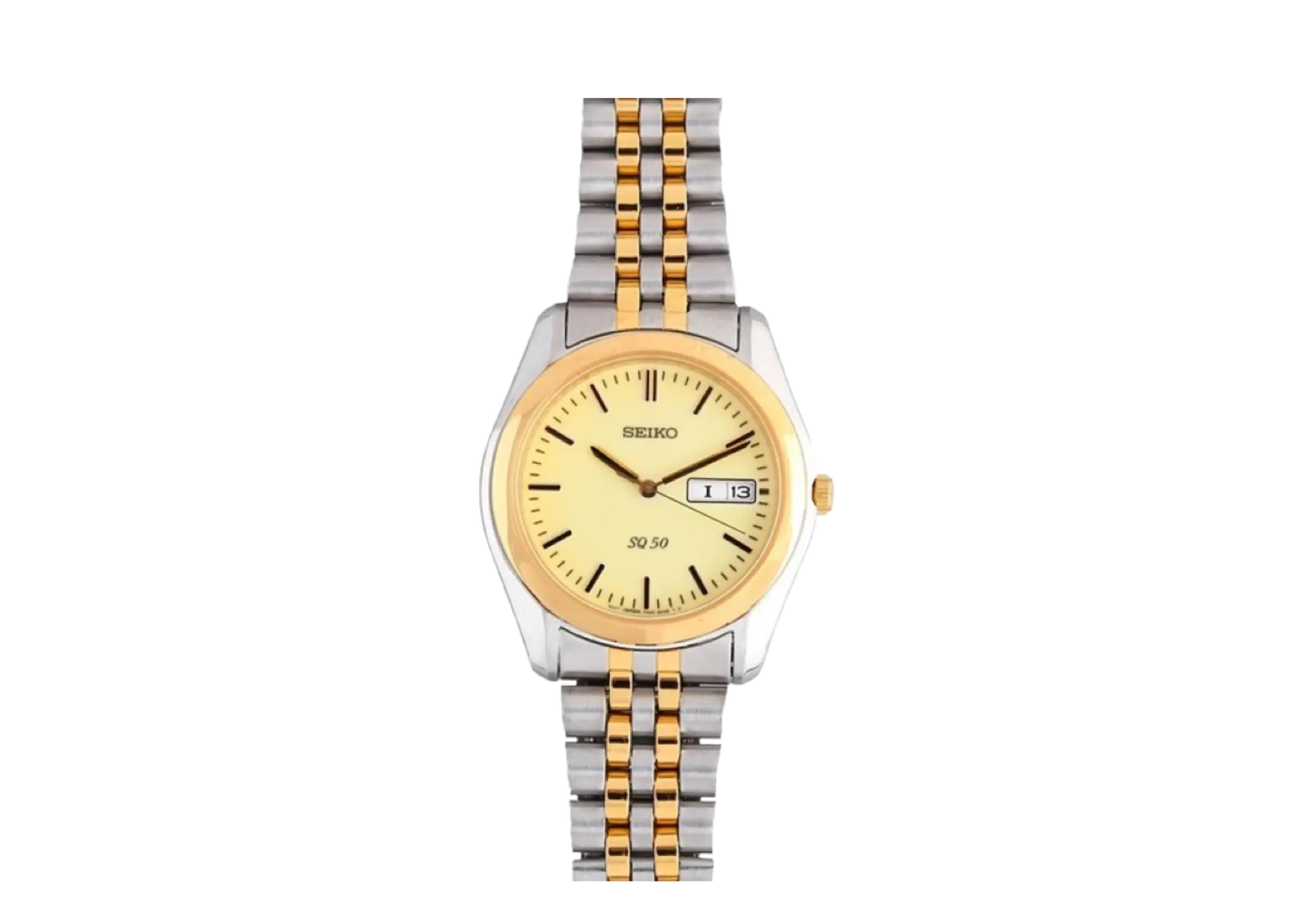 Seiko Strap Stainless Steel Silver Gold