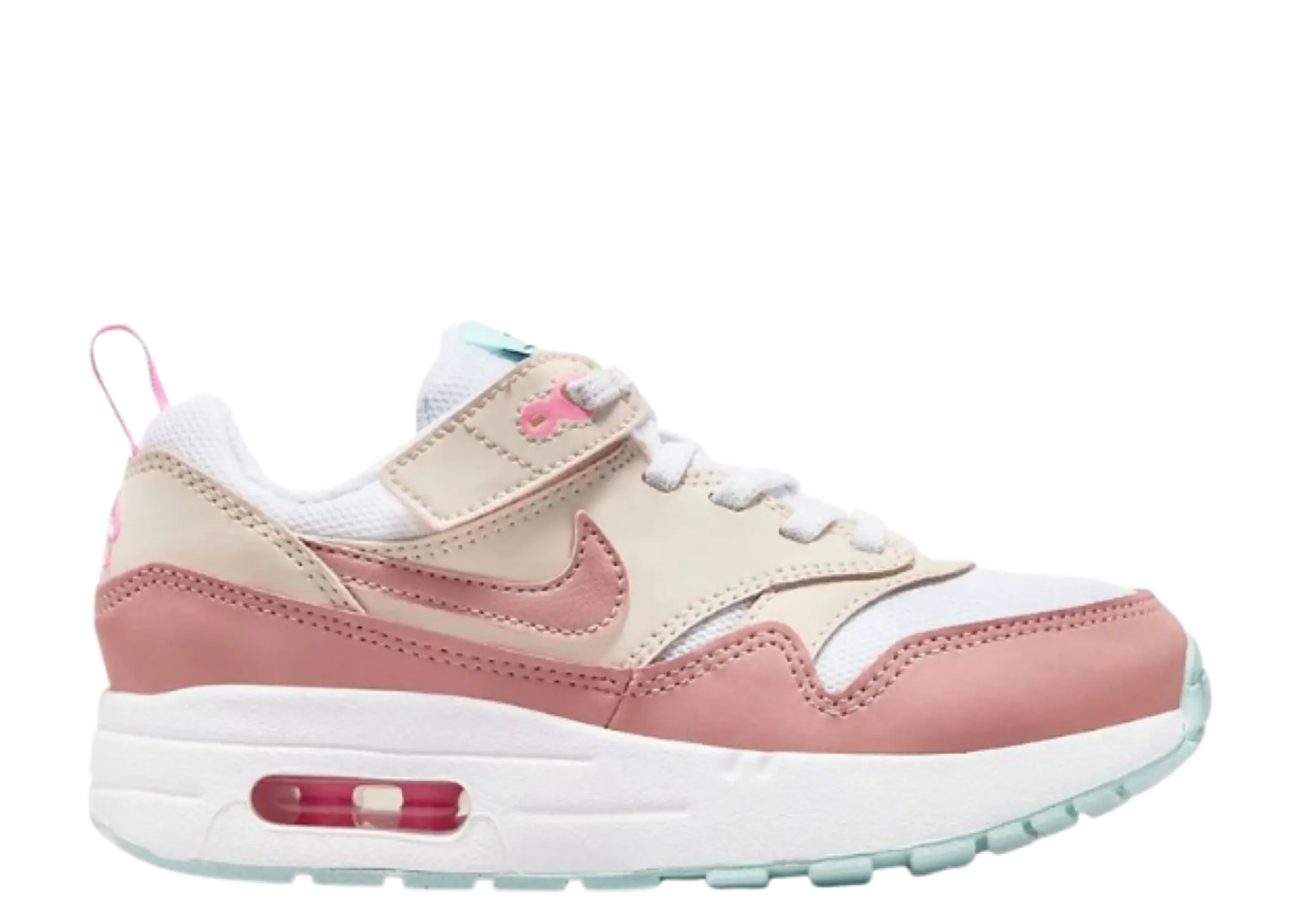 Nike Air Max 1 EasyOn White Guava Ice Pink Spell Red Stardust (Pre-School)