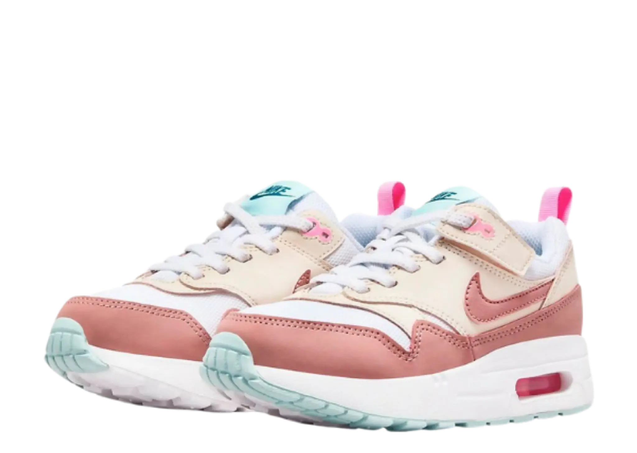 Nike Air Max 1 EasyOn White Guava Ice Pink Spell Red Stardust (Pre-School) - photo 2