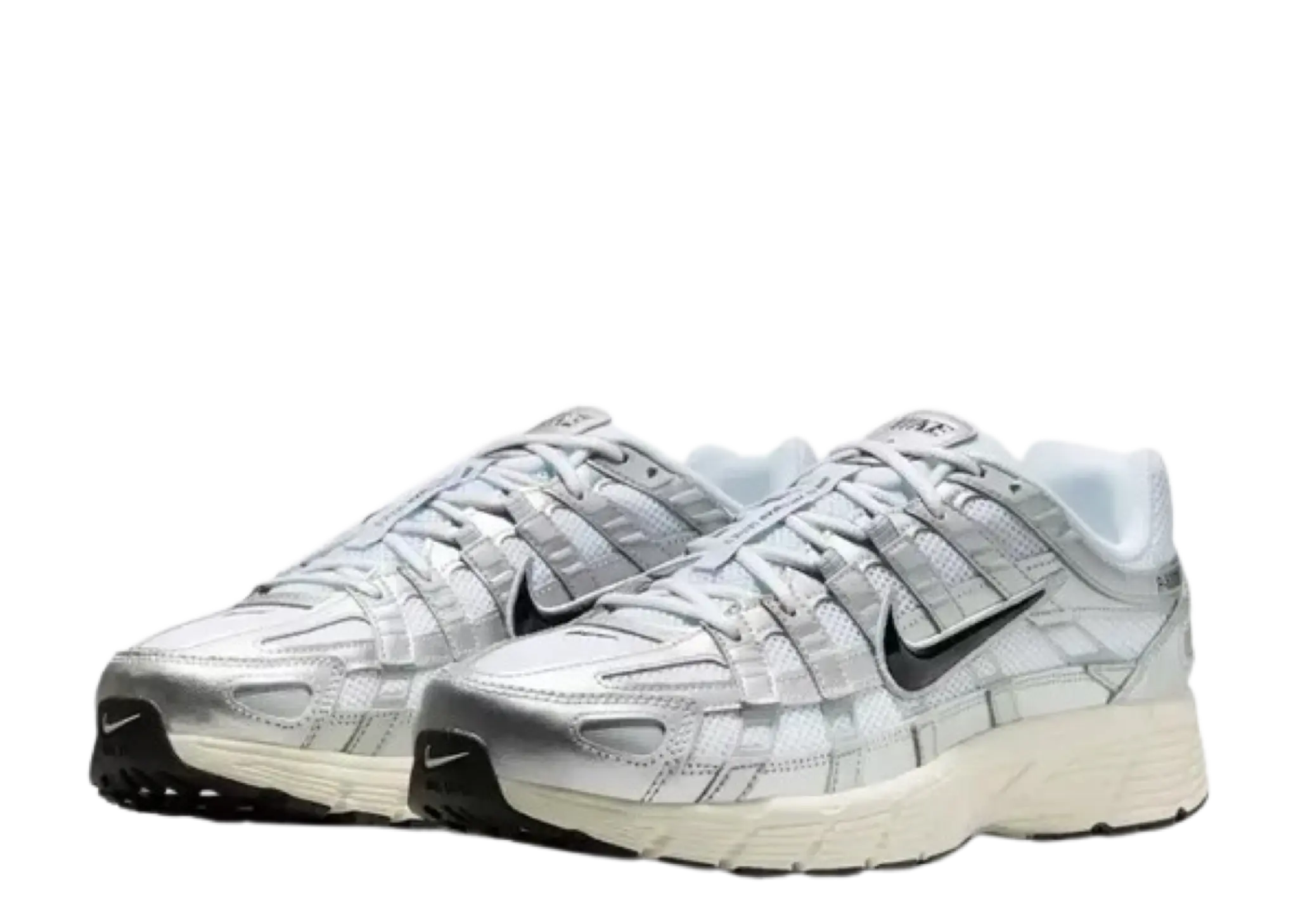Nike P-6000 White Metallic Silver Flat Silver Black - photo 2
