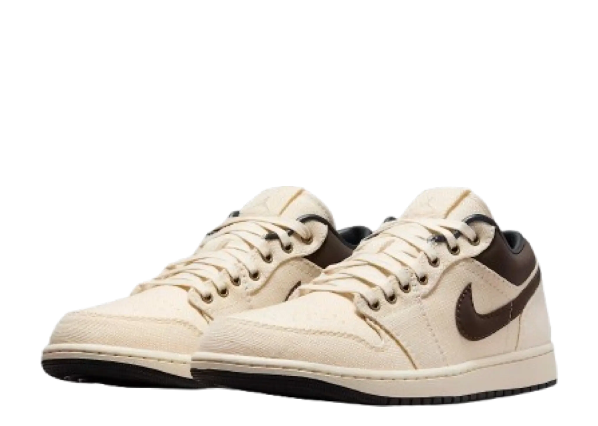 Air Jordan 1 Low Premium Pale Ivory Off Noir Baroque Brown - photo 2