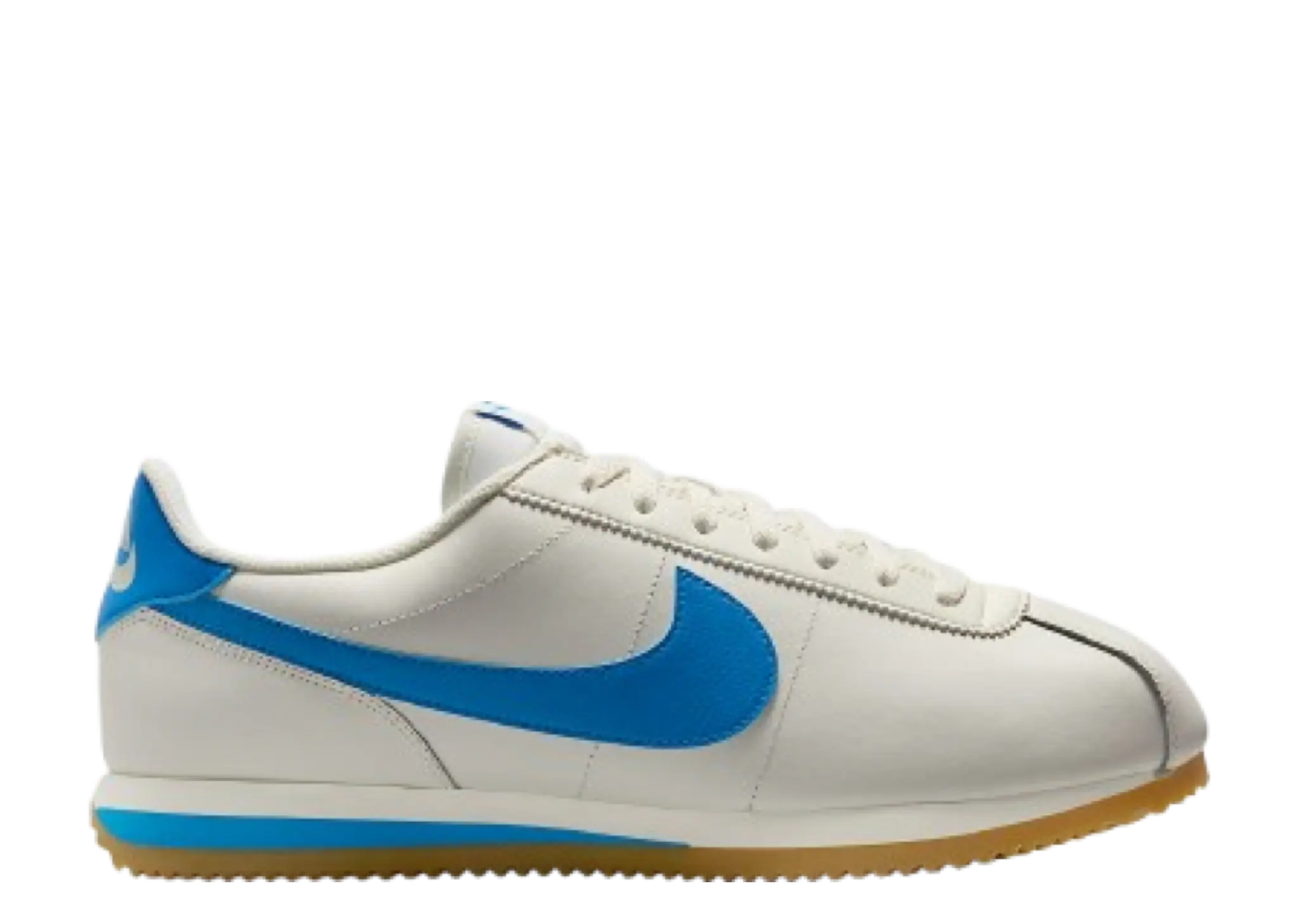 Nike Cortez Leather Sail Gum Yellow Light Photo Blue
