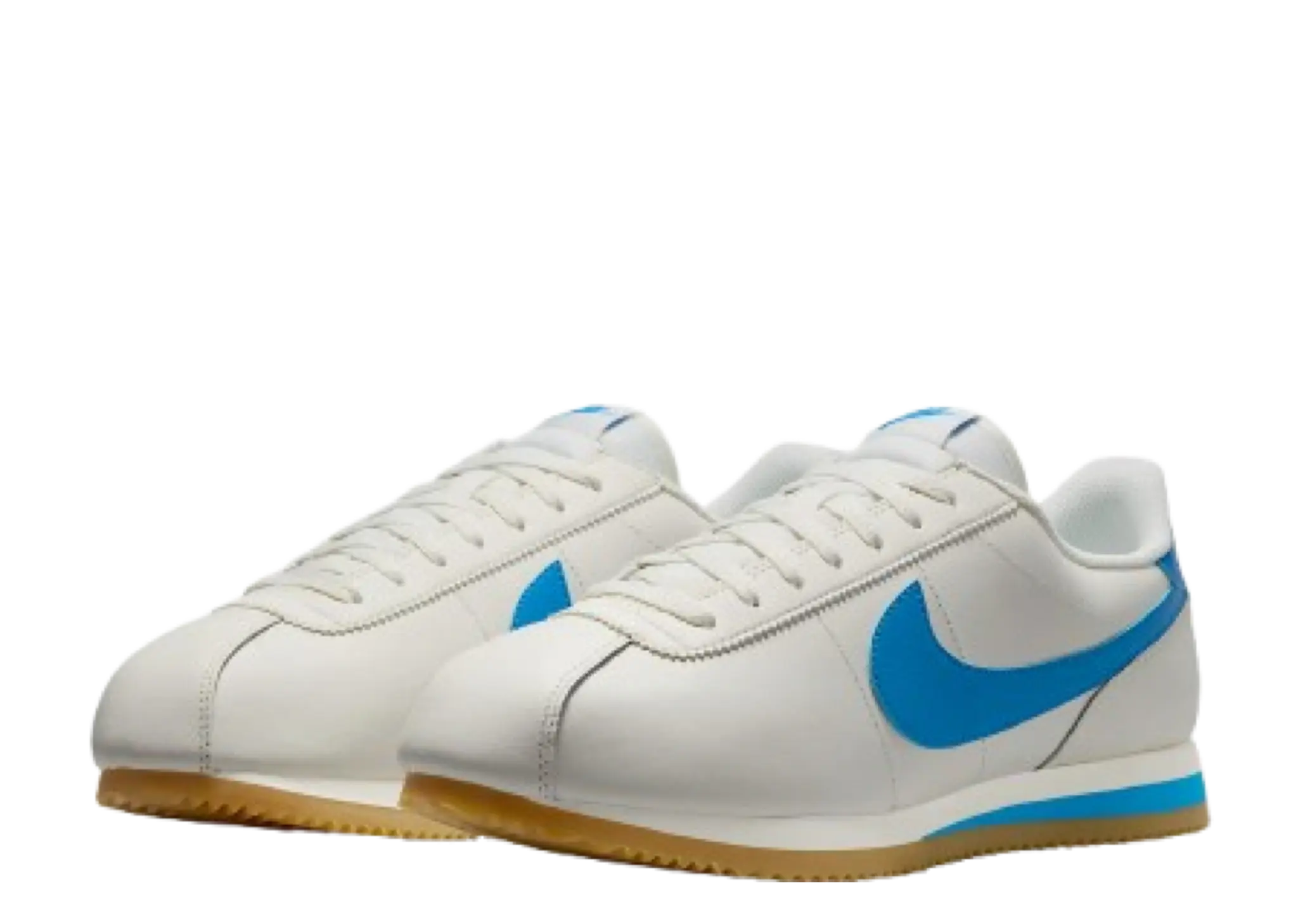 Nike Cortez Leather Sail Gum Yellow Light Photo Blue - photo 2