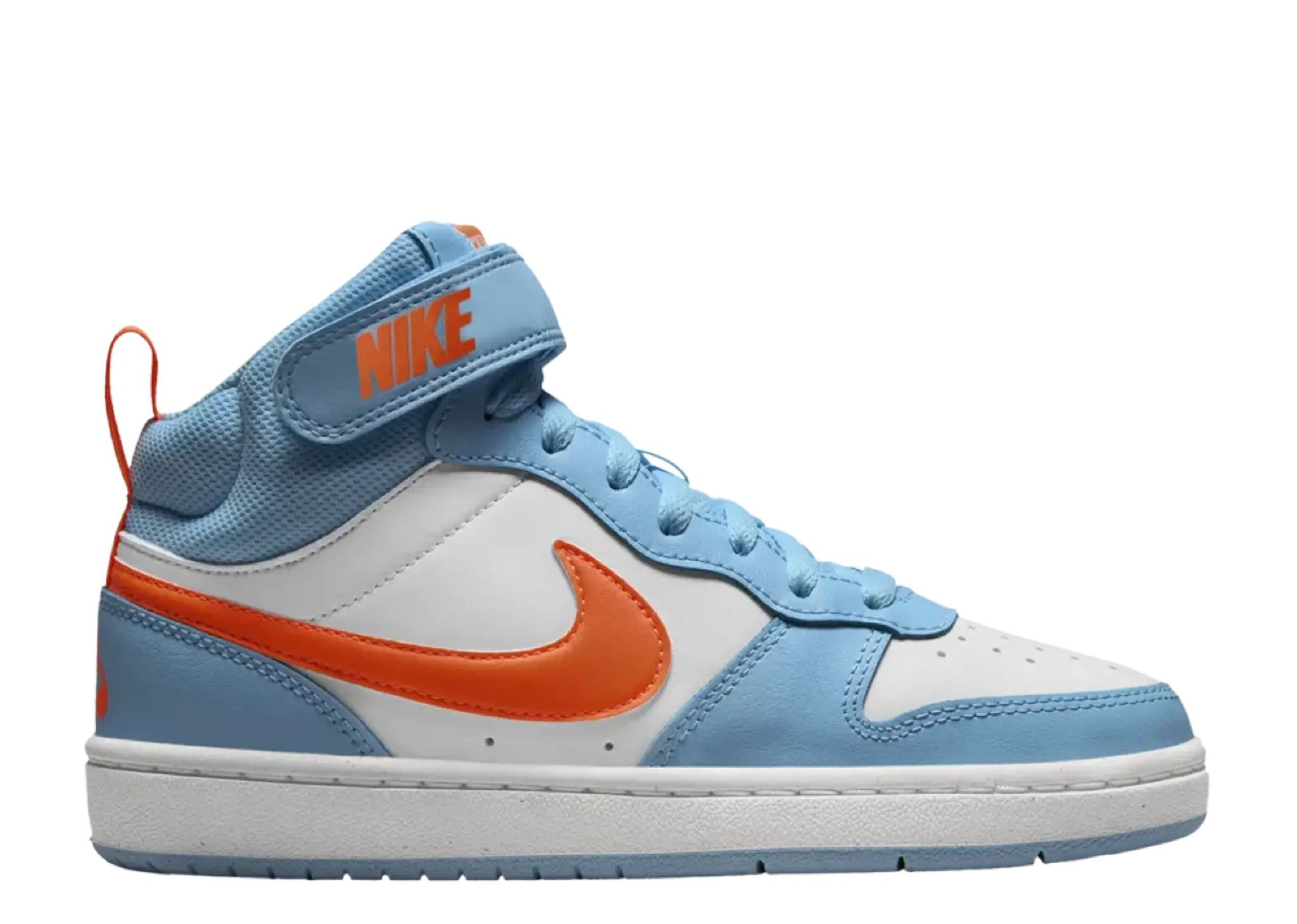 Nike Court Borough Mid 2 Aquarius Blue Total Orange (Grade School)