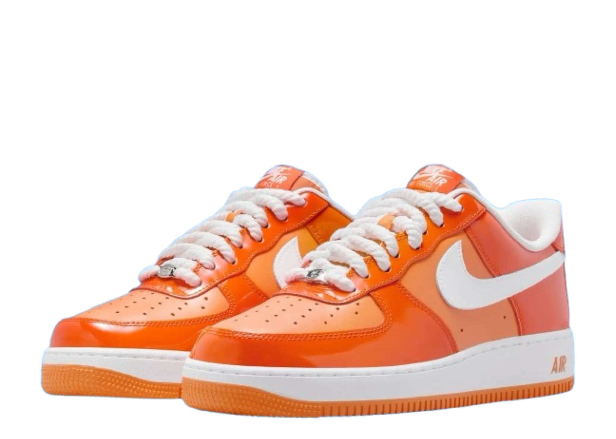 Nike Air Force 1 Low '07 Orange White Patent - photo 2