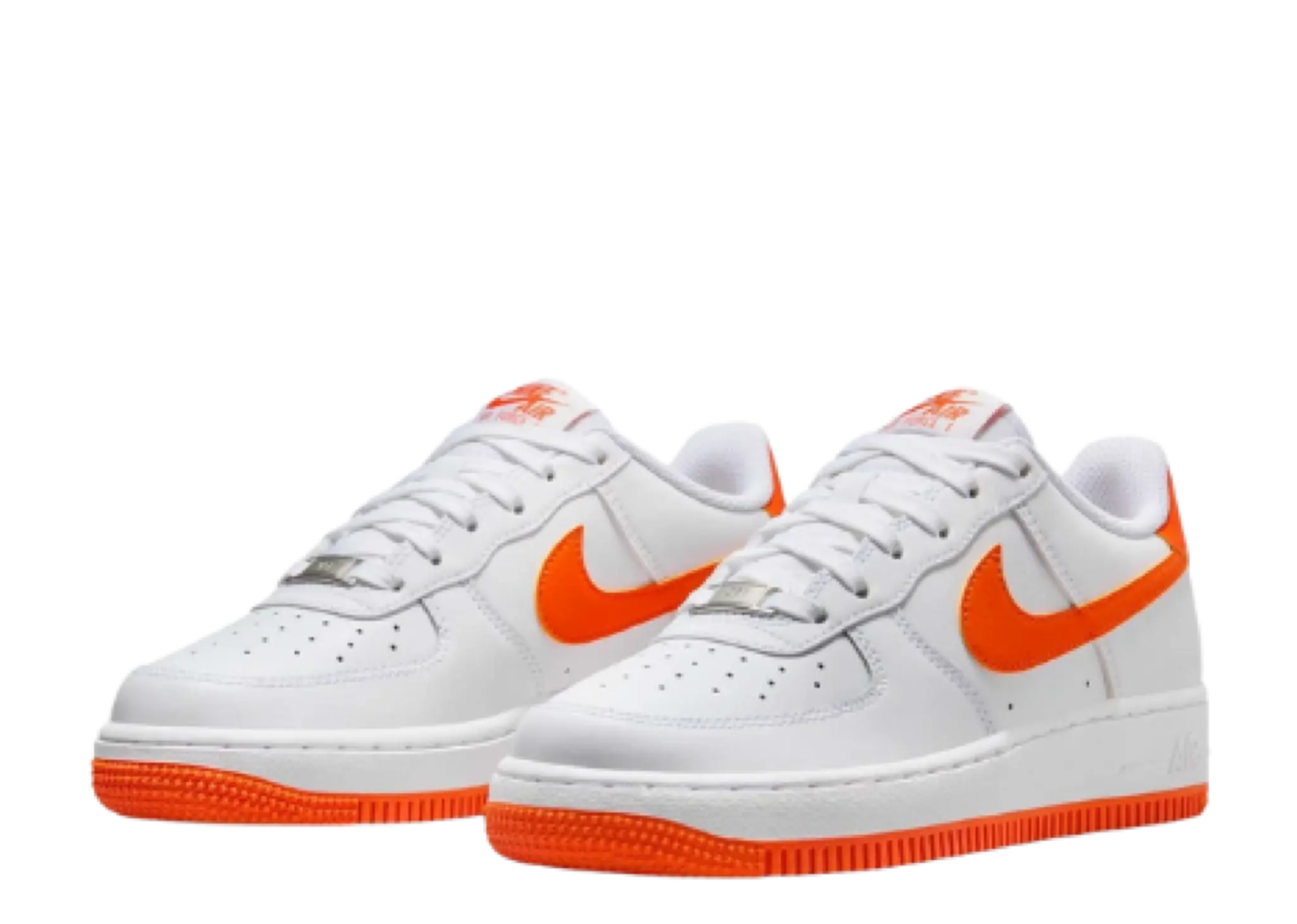 Nike Air Force 1 Low White Safety Orange (Grade School) - photo 2