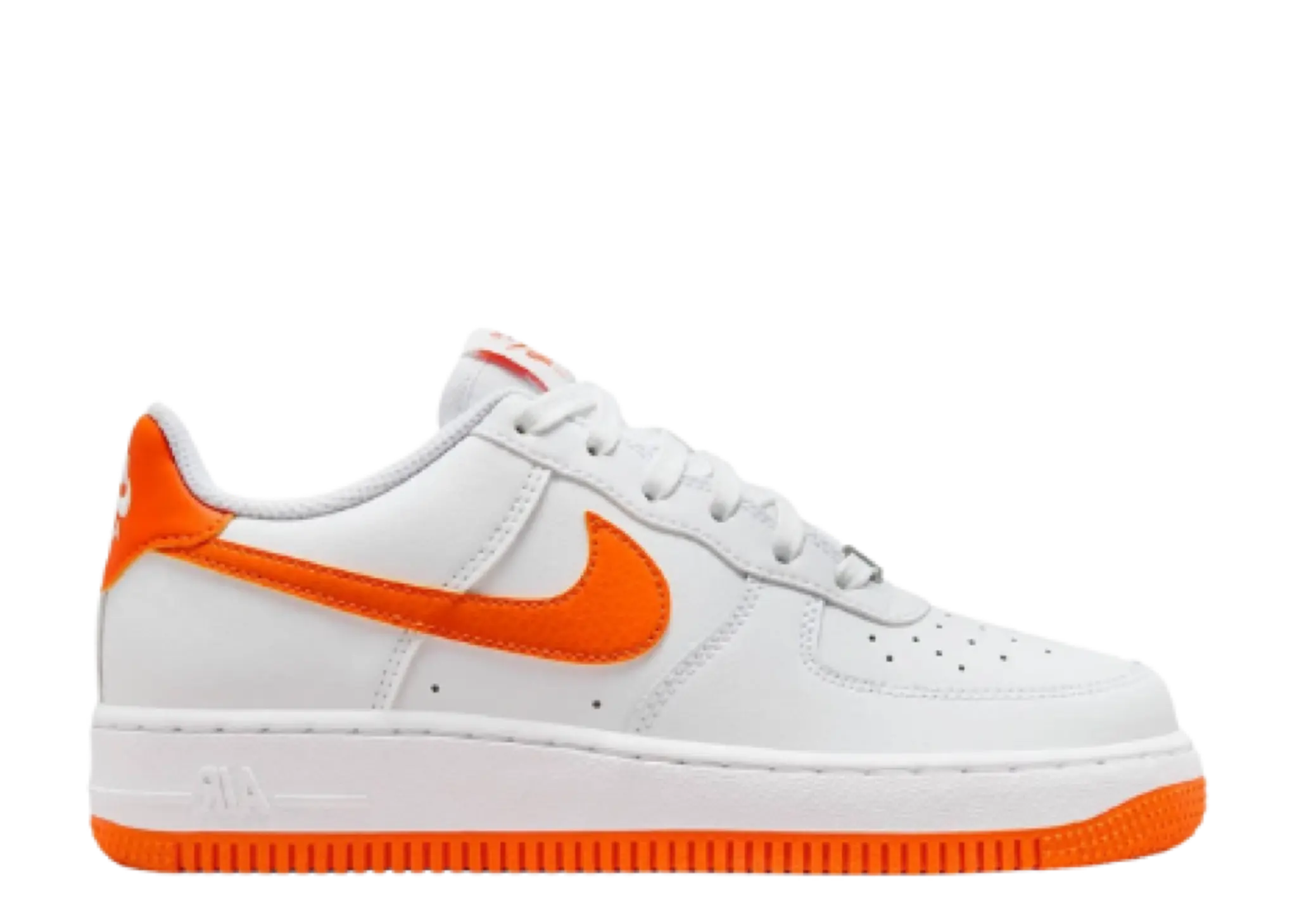 Nike Air Force 1 Low White Safety Orange (Grade School)