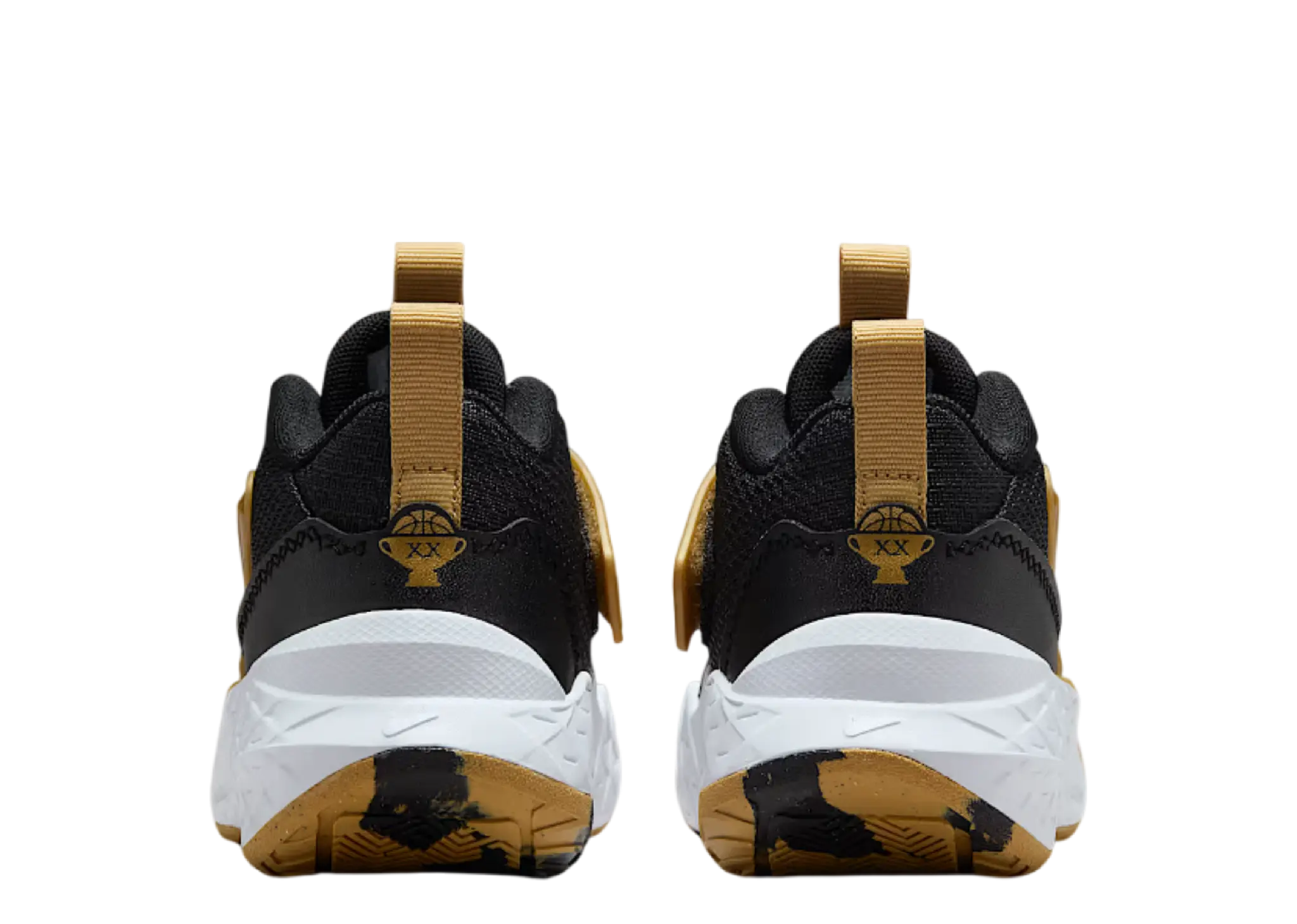 Nike Team Hustle D 12 Black Metallic Gold White (Pre-School) - photo 3
