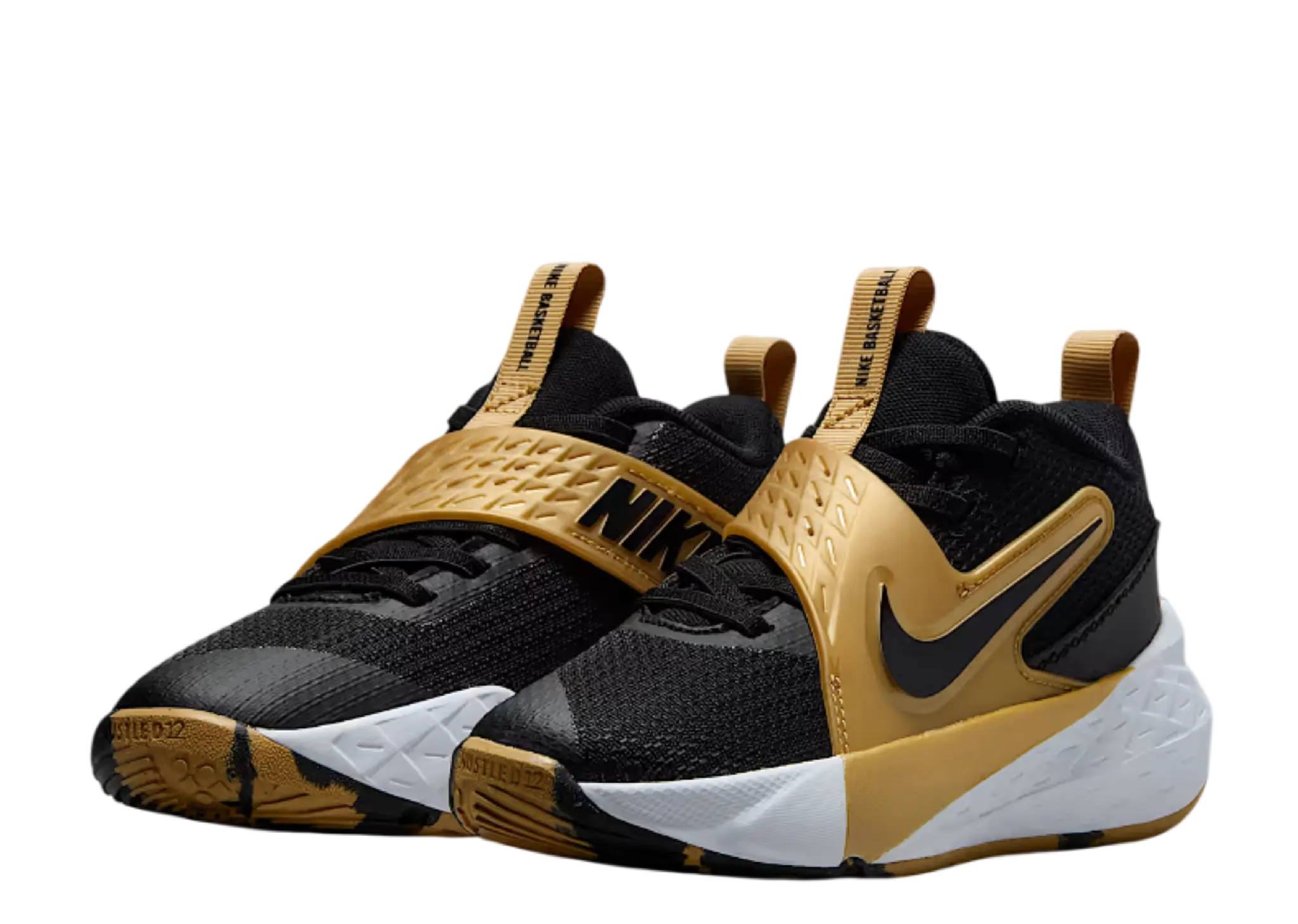 Nike Team Hustle D 12 Black Metallic Gold White (Pre-School) - photo 2