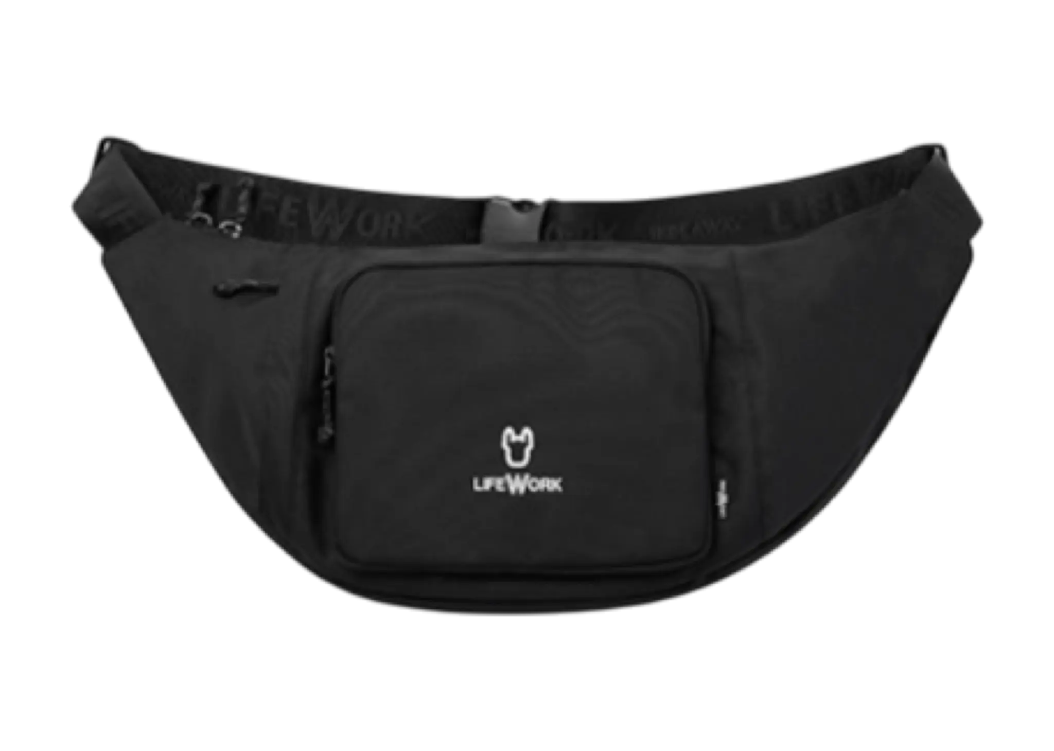 Lifework Radoc Logo Big Flat Hip Sack Black