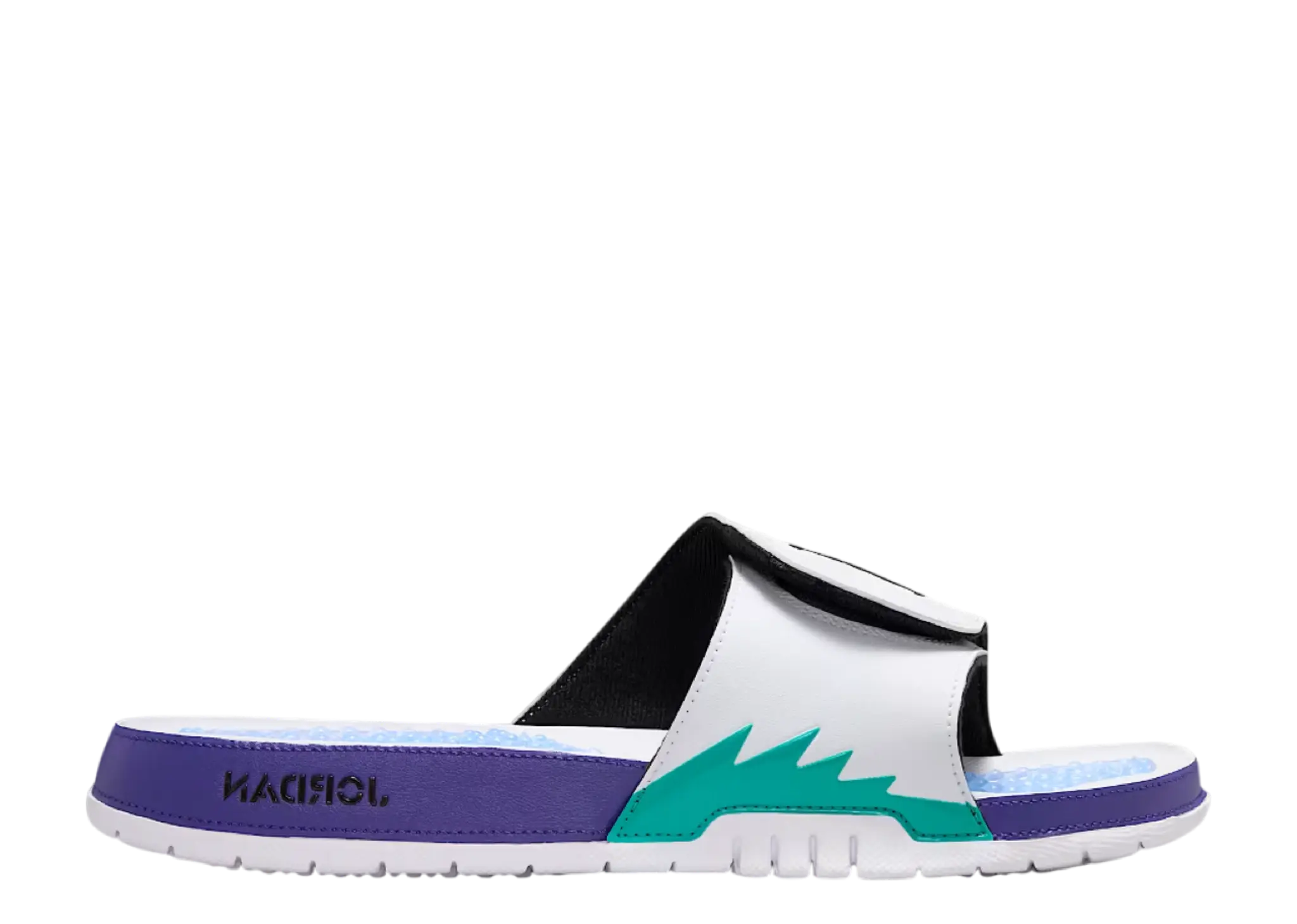 Air Jordan Hydro 5 Retro Slide White New Emerald Grape Ice Black