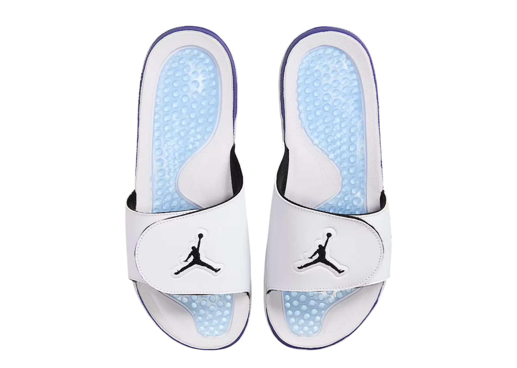 Air Jordan Hydro 5 Retro Slide White New Emerald Grape Ice Black - photo 3