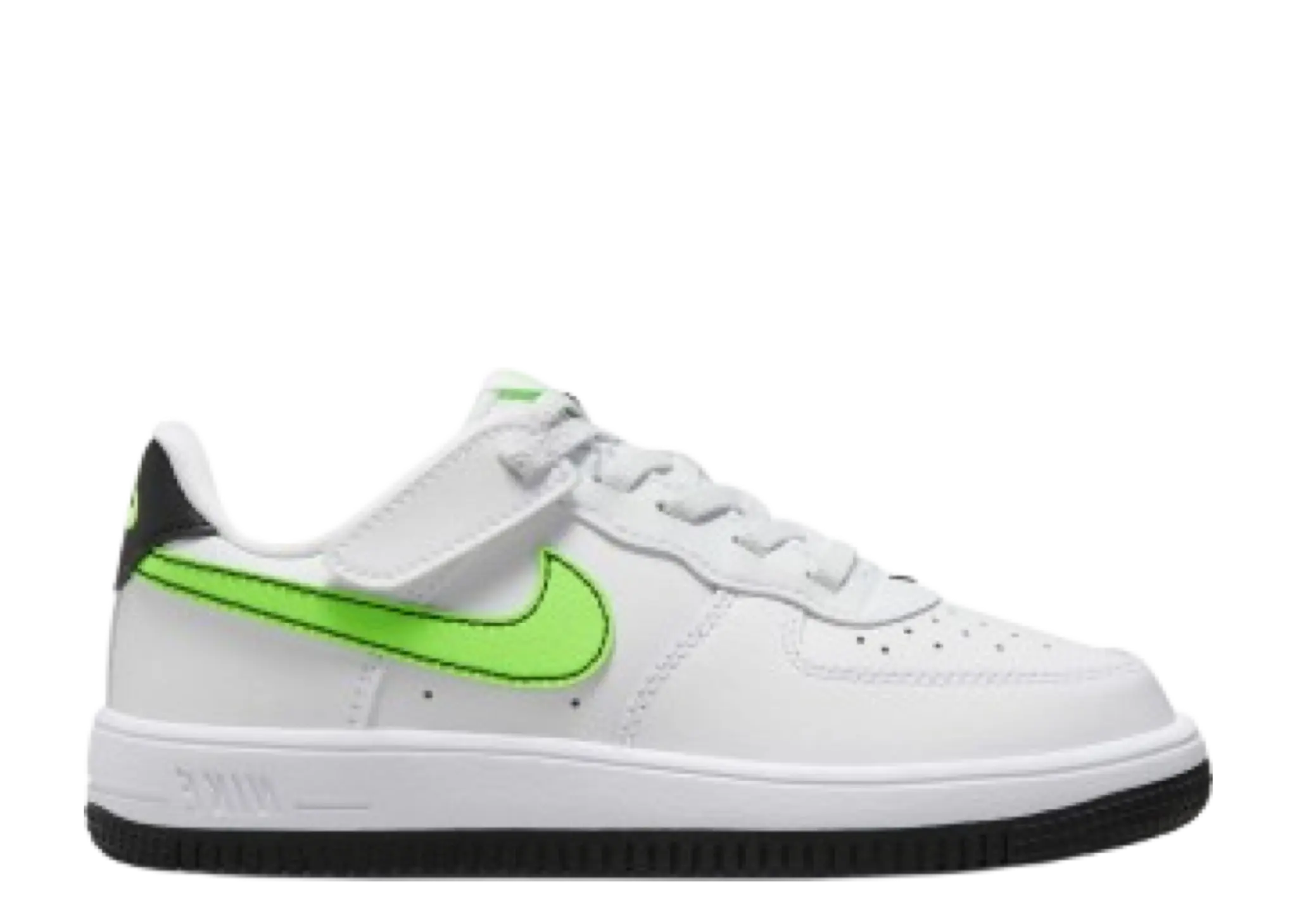 Nike Force 1 Low Easy On White Black Green Strike (Pre-School)