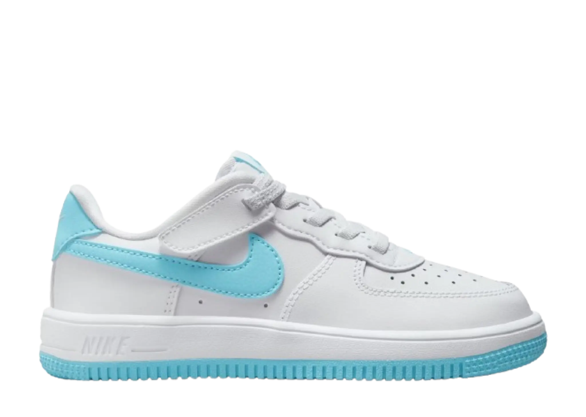 Nike Force 1 Low Easy On White Aquarius Blue (Pre-School)