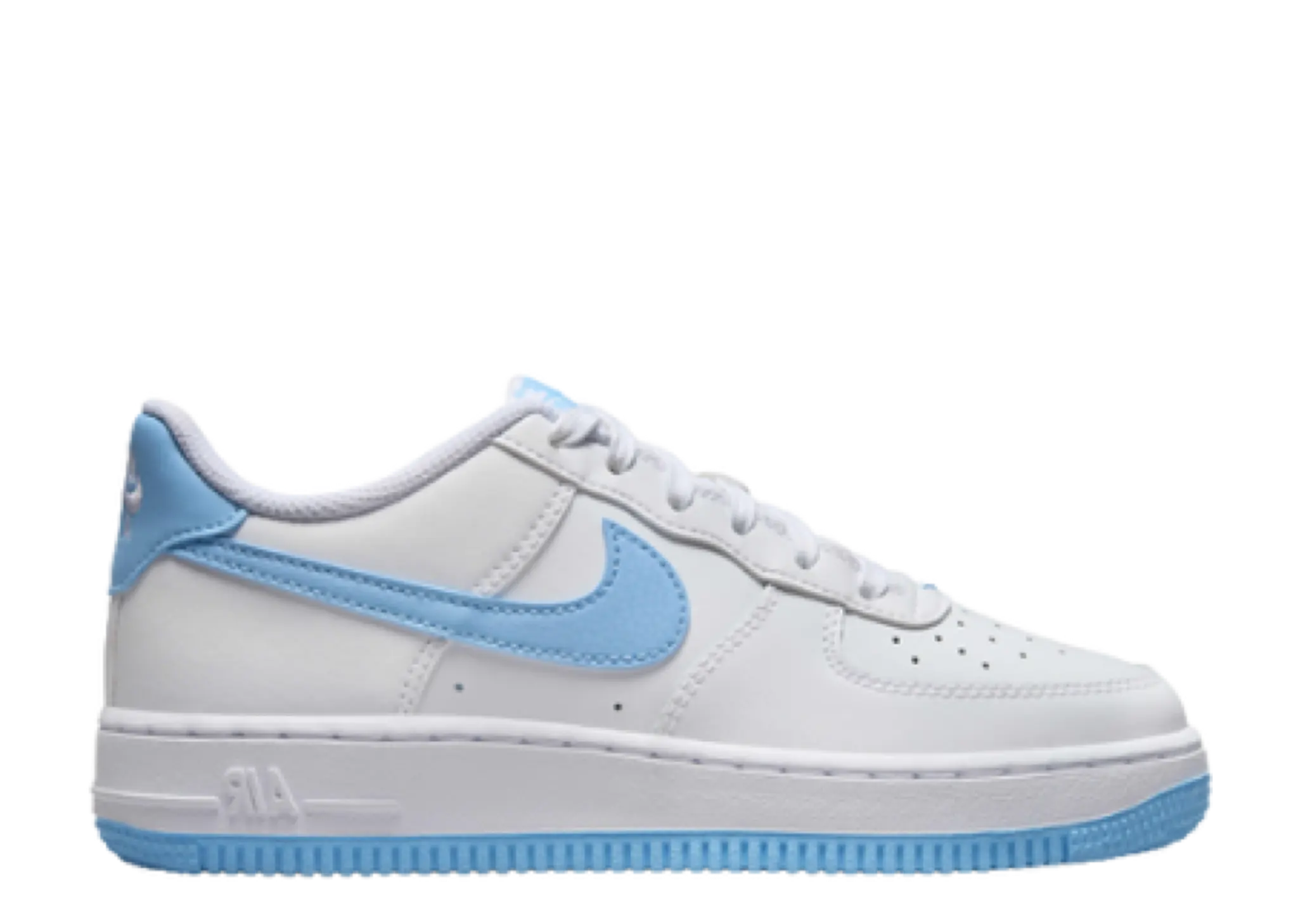 Nike Air Force 1 Low White Aquarius Blue (Grade School)
