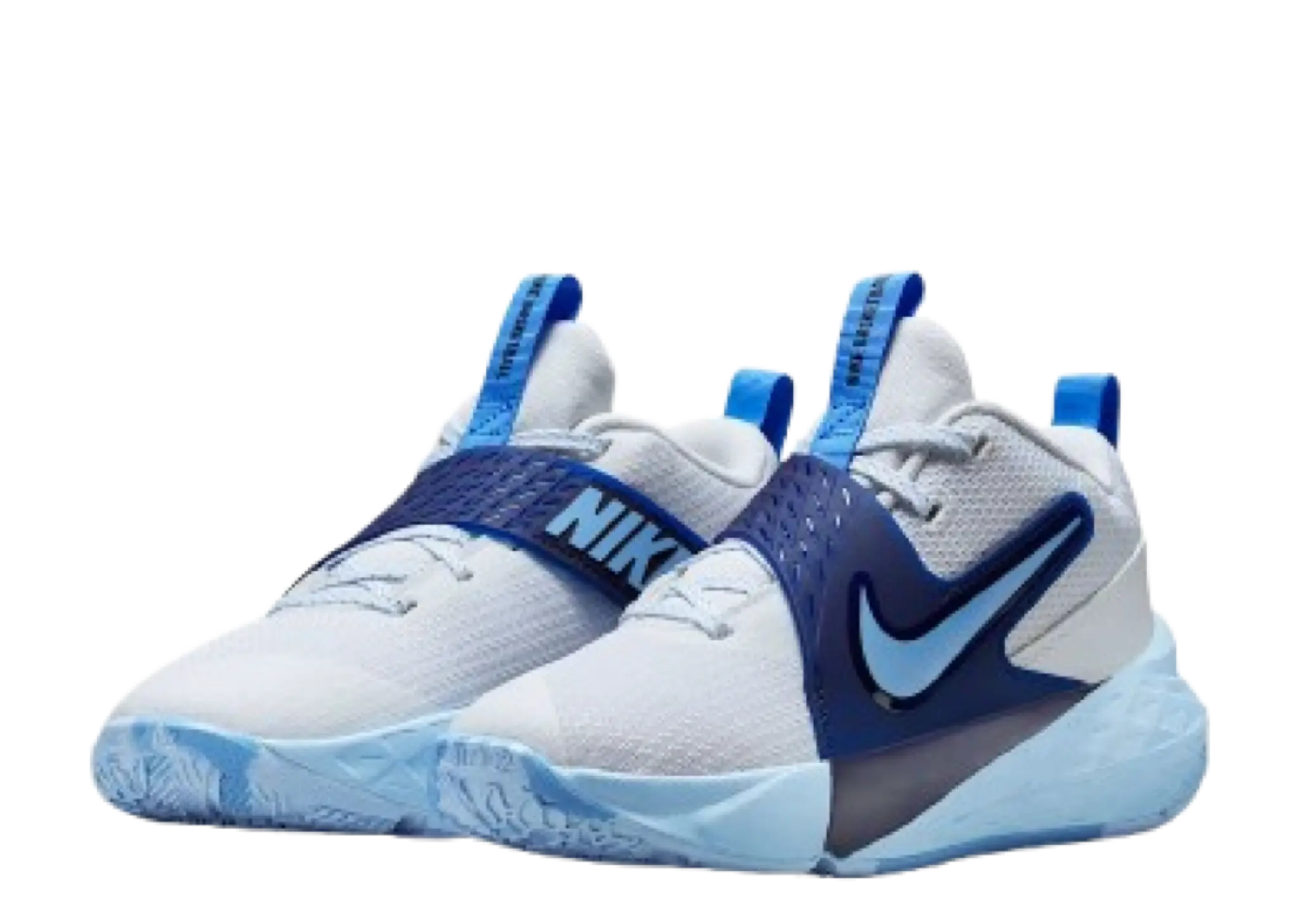 Nike Team Hustle D 12 White Psychic Blue Midnight Navy (Grade School) - photo 2