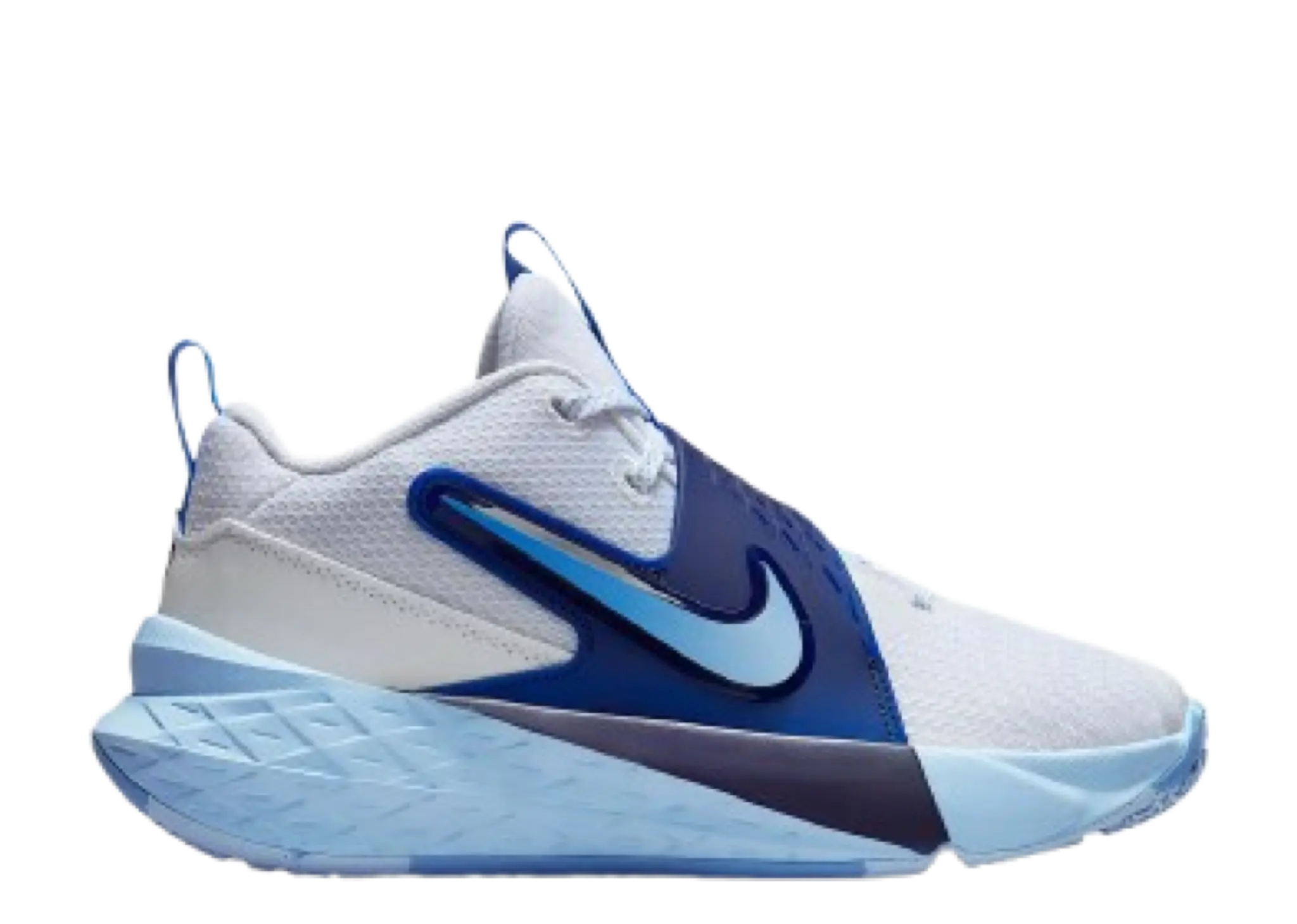 Nike Team Hustle D 12 White Psychic Blue Midnight Navy (Grade School)