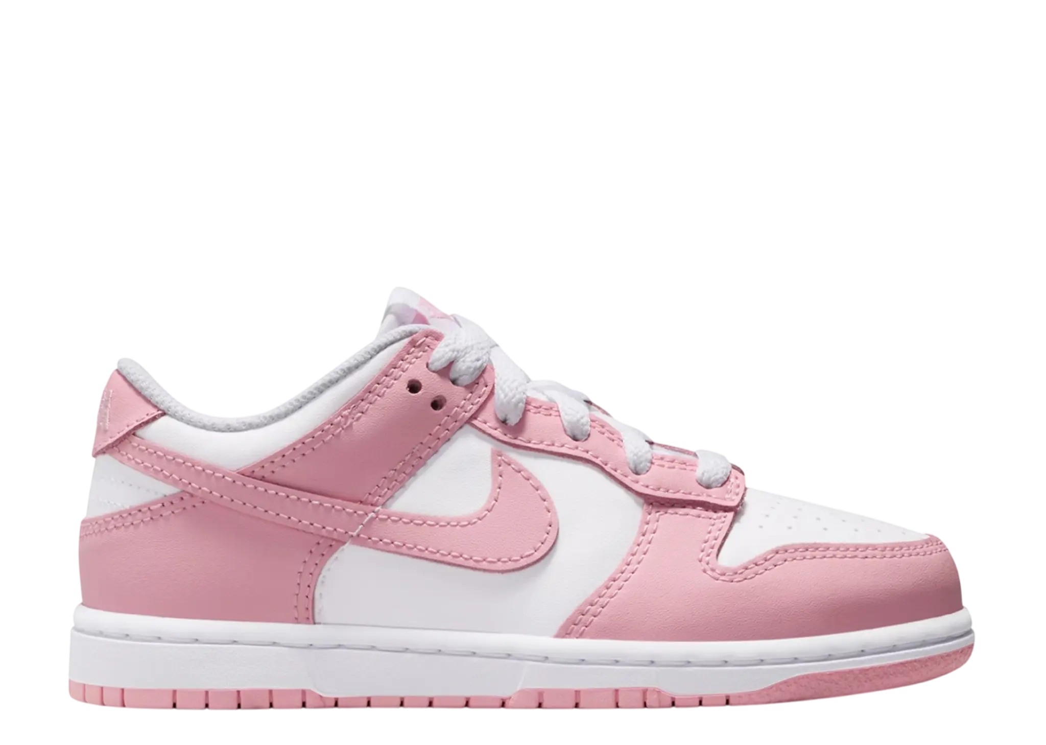 Nike Dunk Low White Medium Soft Pink (Pre-School)