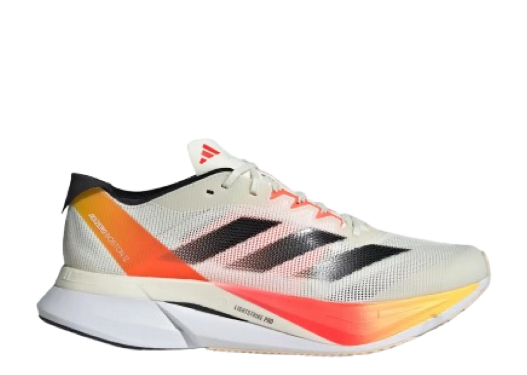 Adidas Adizero Boston 12 Ivory Core Black Solar Red