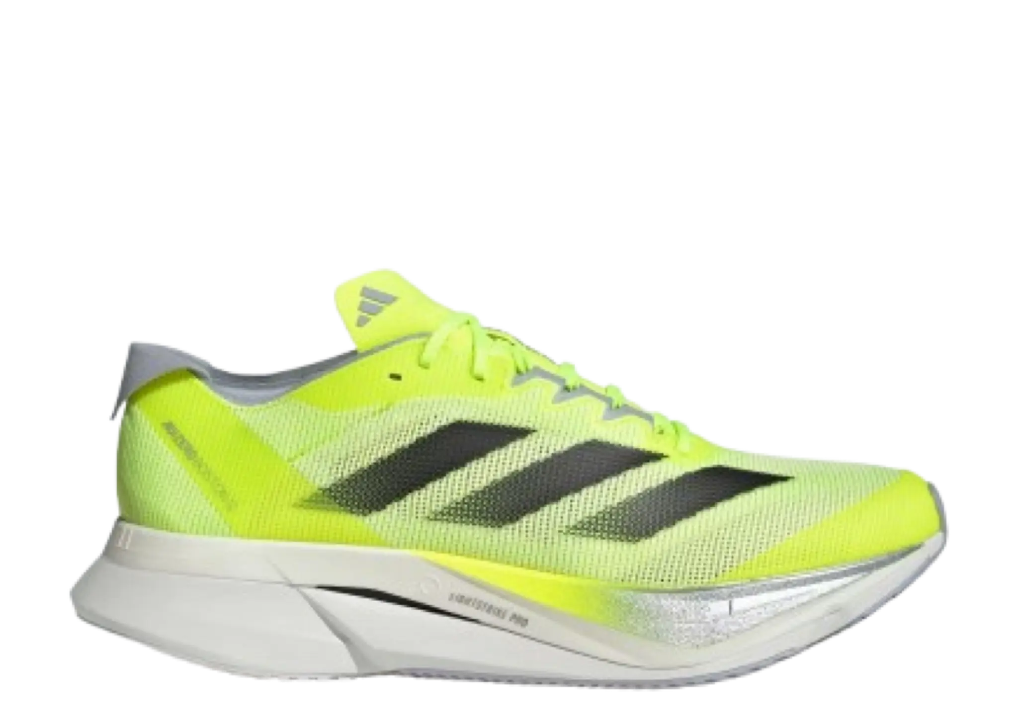 Adidas Adizero Boston 12 Lucid Lemon Core Black Silver Metallic