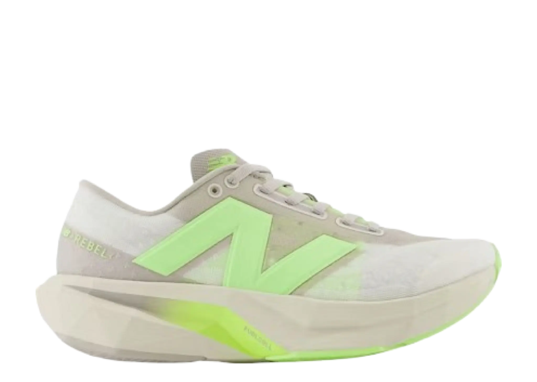 New Balance FuelCell Rebel v4 Moonrock Bleached Lime Glo