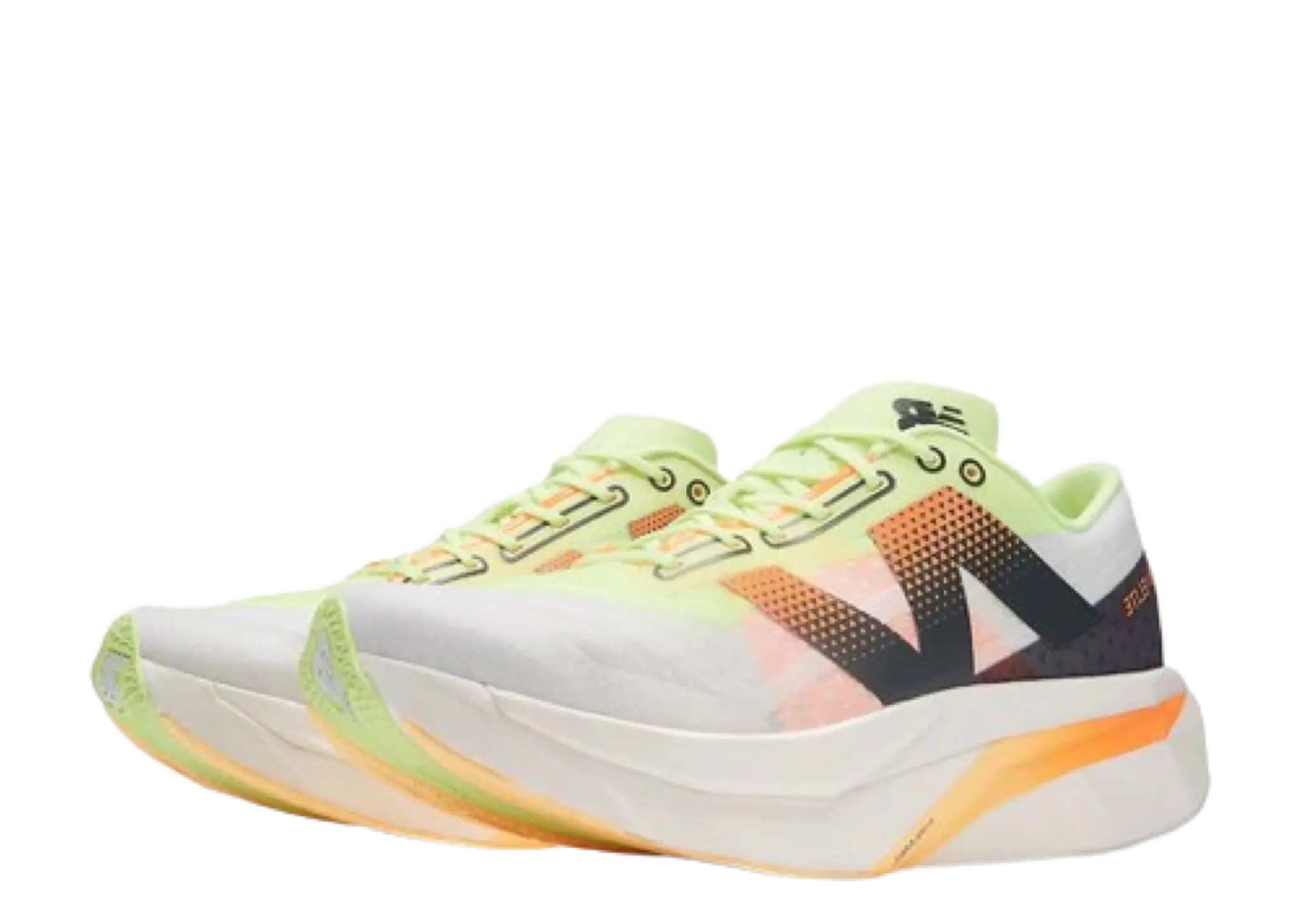 New Balance FuelCell SuperComp Elite v4 White Bleached Lime Hot Mango (Women's) - photo 2