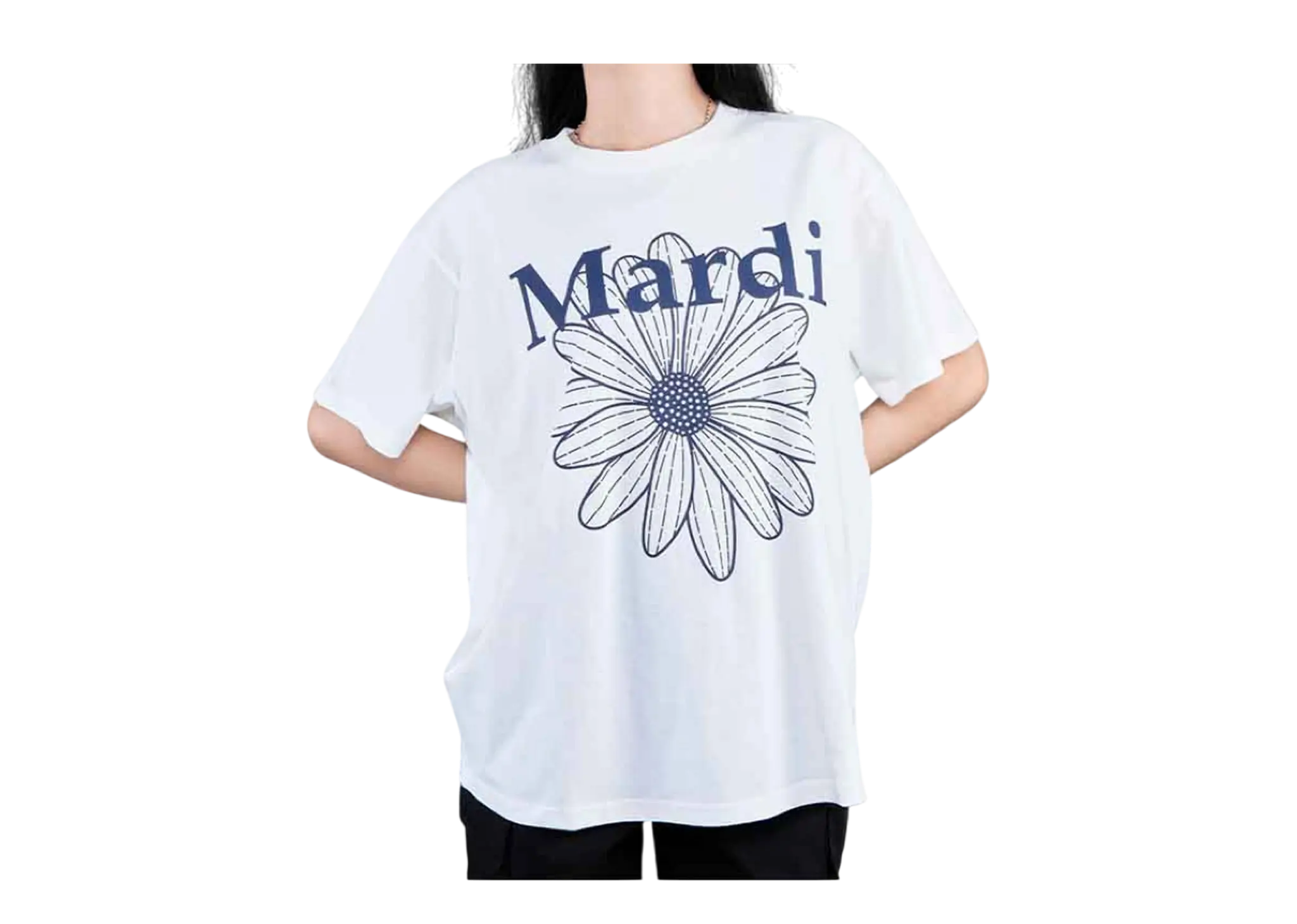 Mardi Mercredi Tshirt Flowermardi Ivory Navy - photo 2