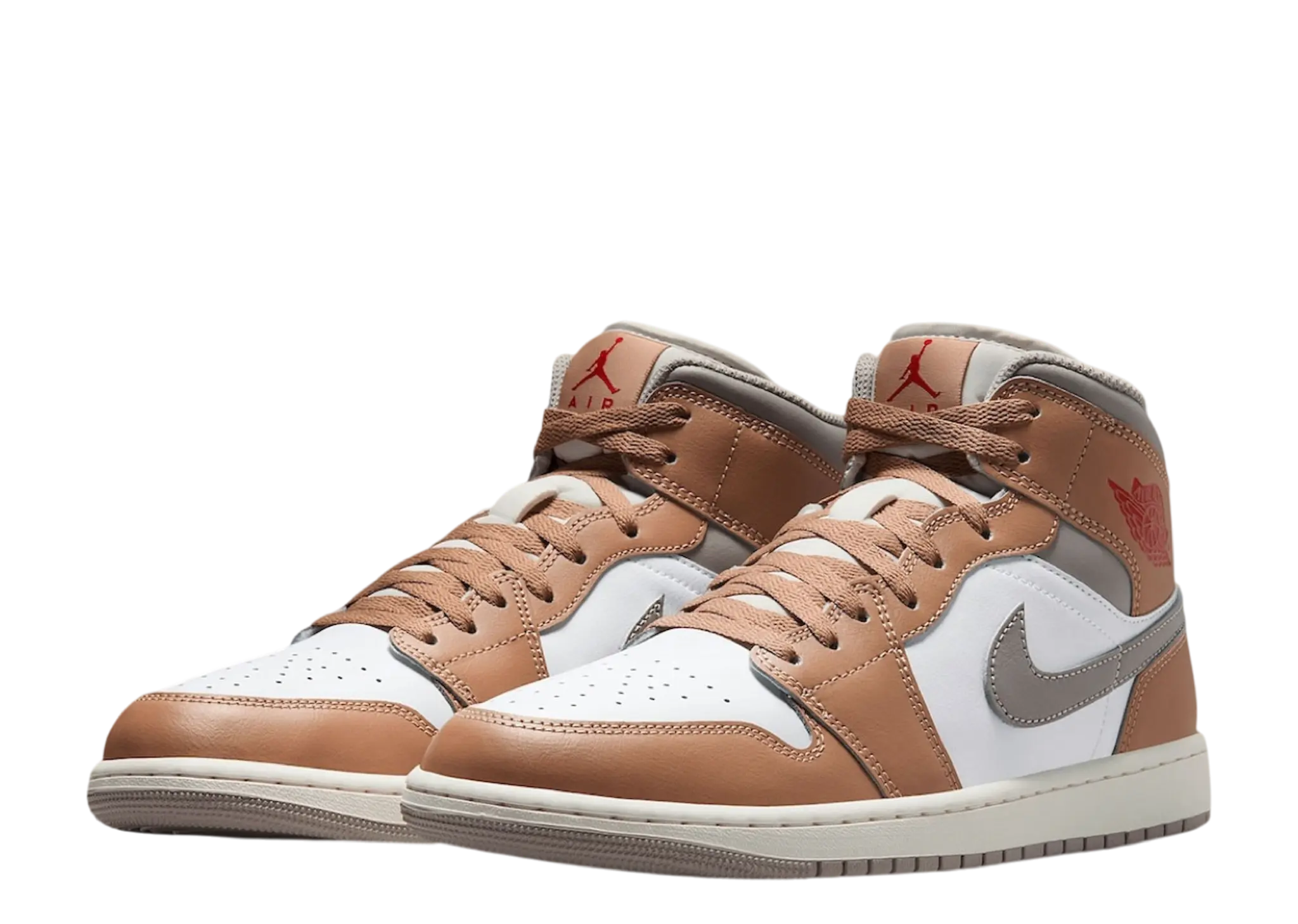 Air Jordan 1 Mid Rattan White College Grey - photo 2