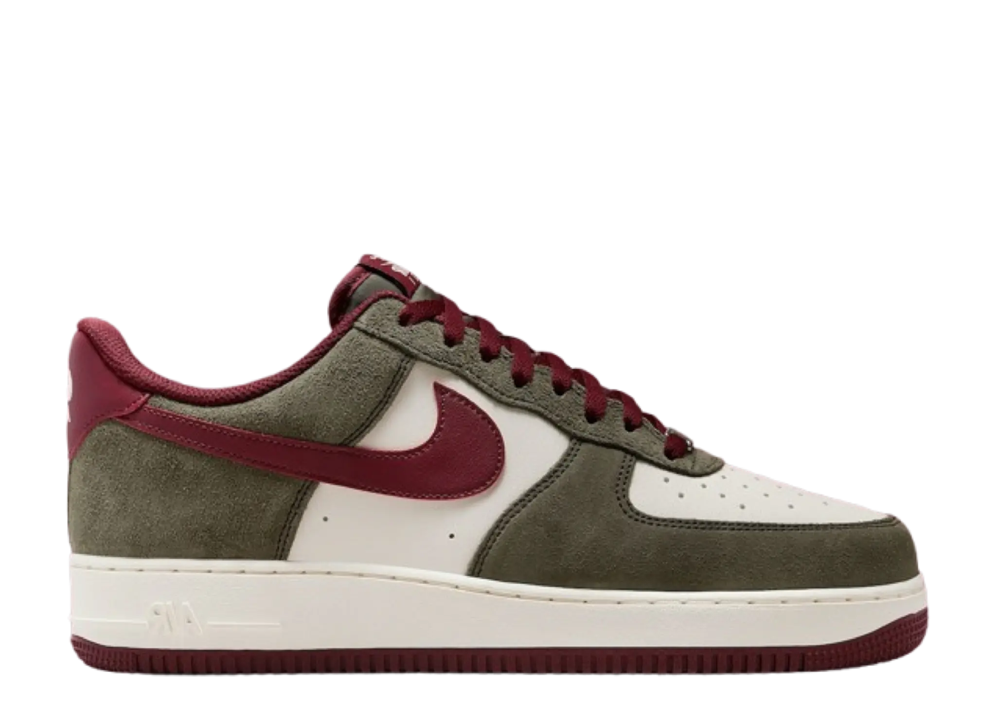Nike Air Force 1 Low '07 LV8Cargo Khaki Pale Ivory Dark Team Red