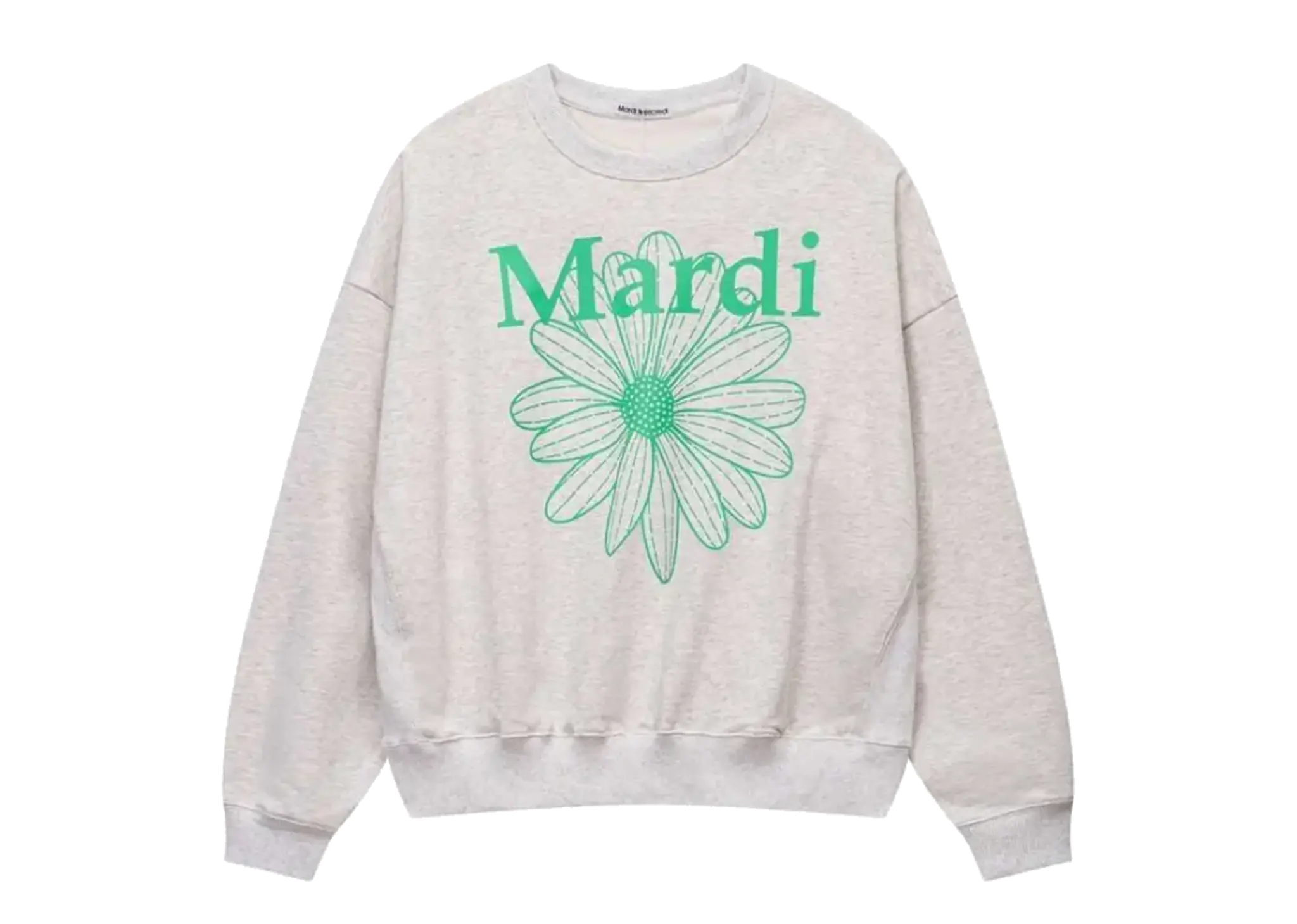 Mardi Mercredi Flower Sweatshirt Oatmeal Green