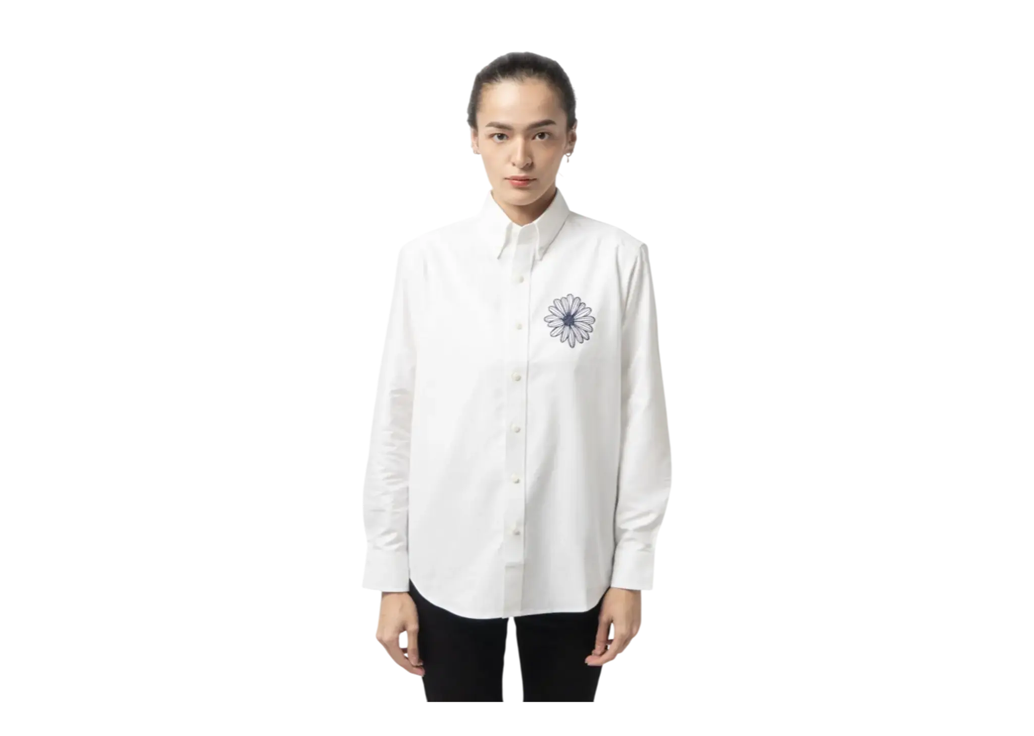 Mardi Mercredi Oxford Shirt White Navy - photo 2