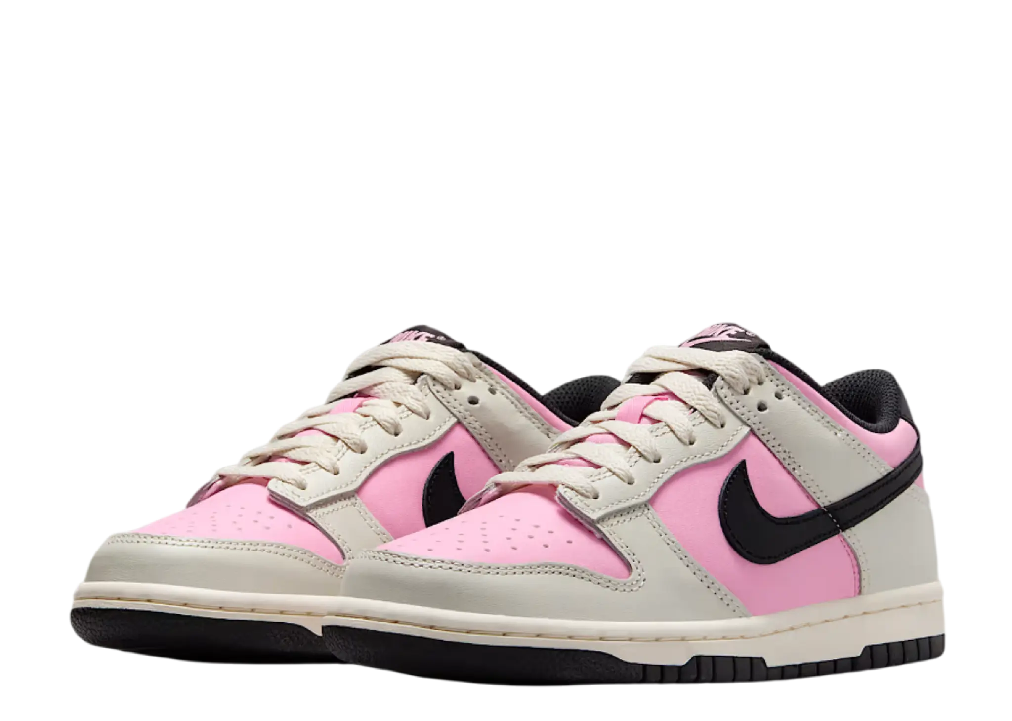 Nike Dunk Low Pink Rise Light Orewood Brown Pale Ivory Black (Grade School) - photo 2