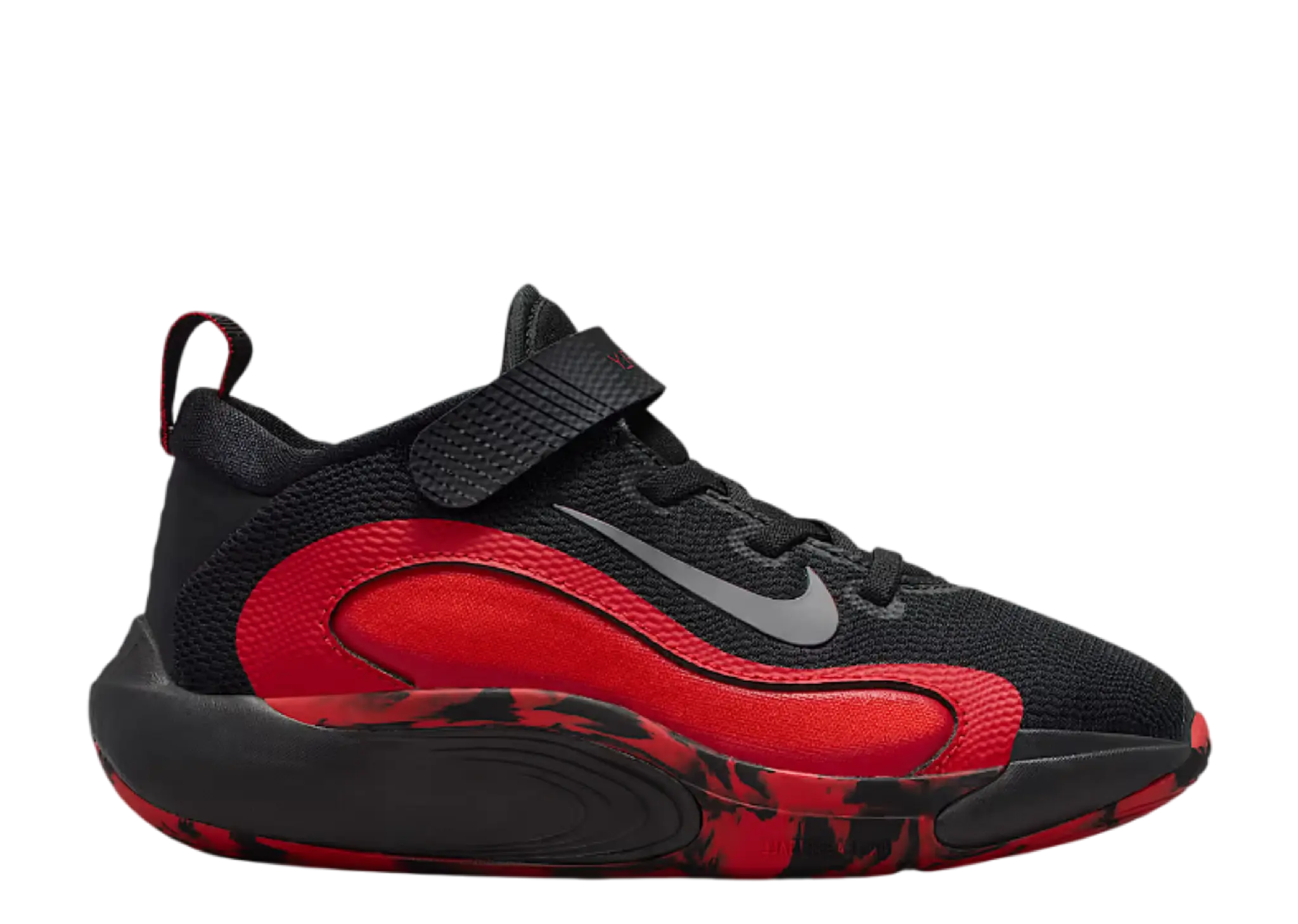 Nike IsoFly Black University Red Light Crimson Metallic Silver (Pre-School)