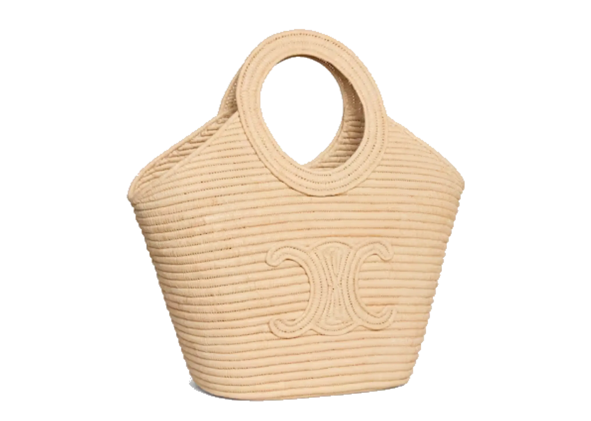 Celine Braided Panier In Raffia Bag Natural - photo 2