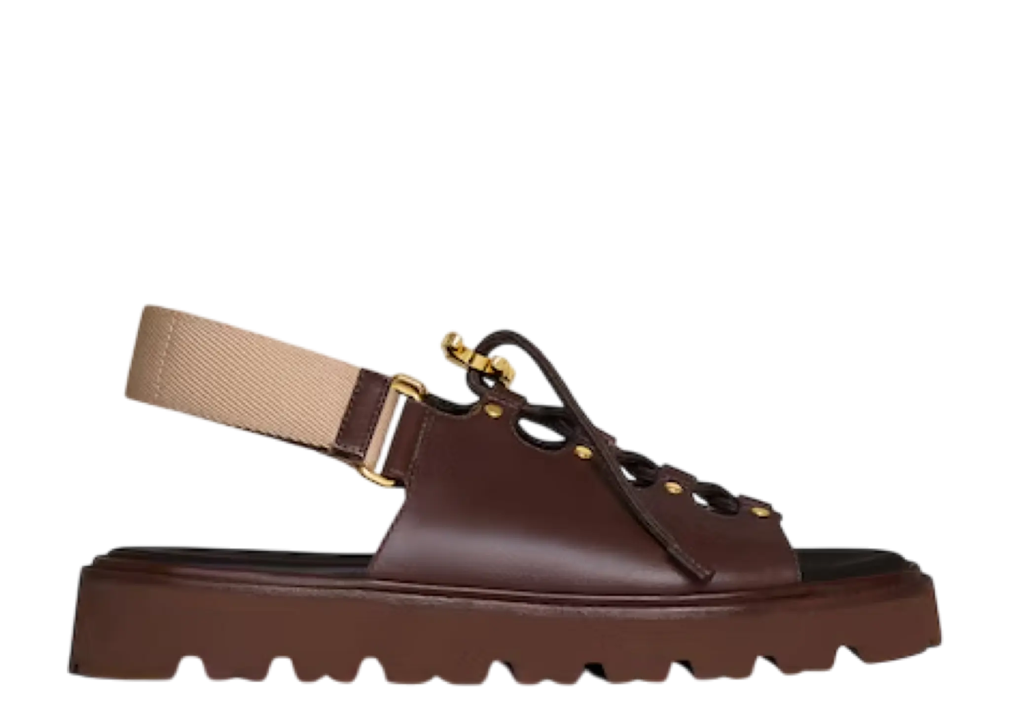 Celine Billie Chunky Sandale Dark Brown Beige