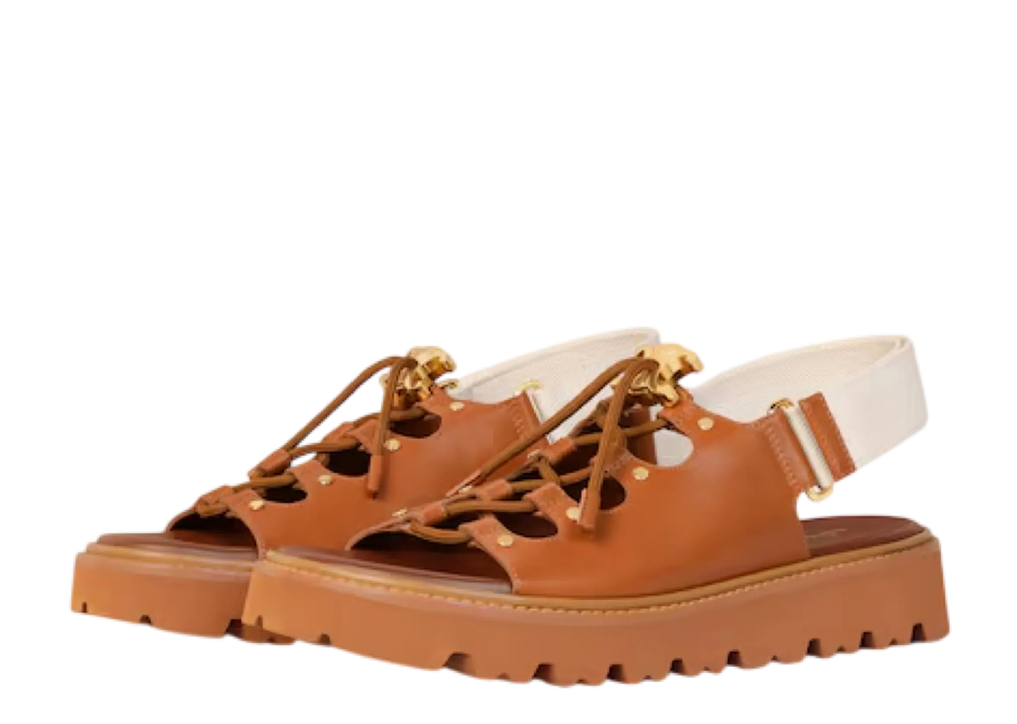 Celine Billie Chunky Sandale Tan Ecru - photo 2