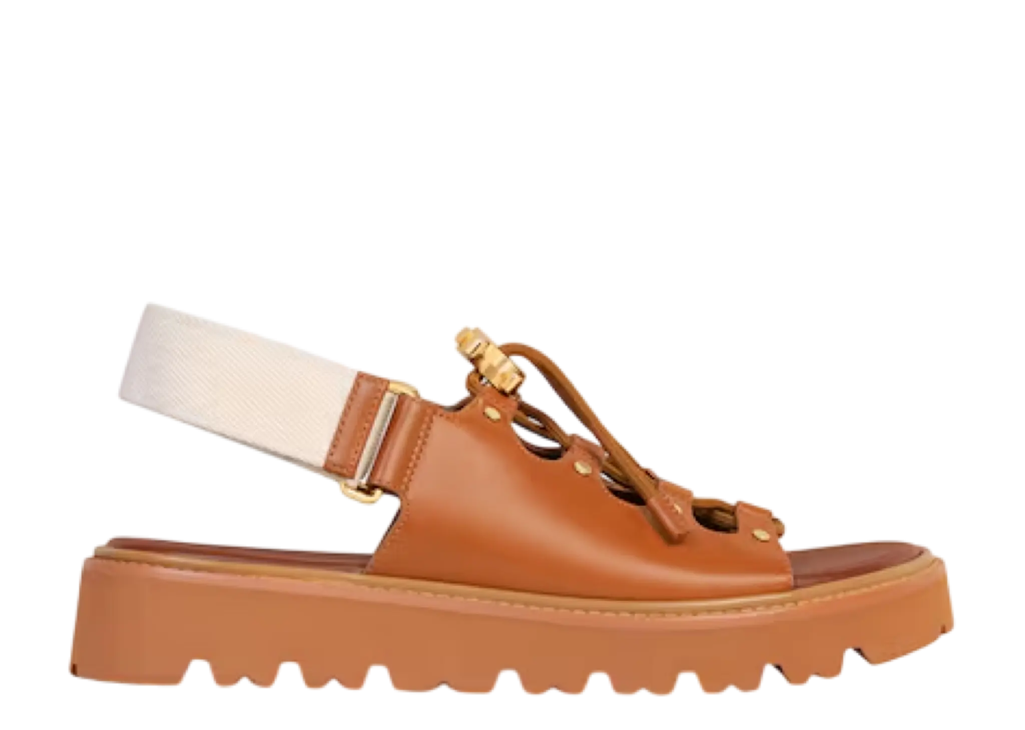 Celine Billie Chunky Sandale Tan Ecru